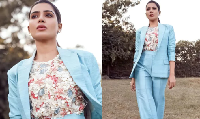 Samantha Ruth Prabhu Gives Power Dressing A Whole New Pastel Meaning by Sabrina Mathews