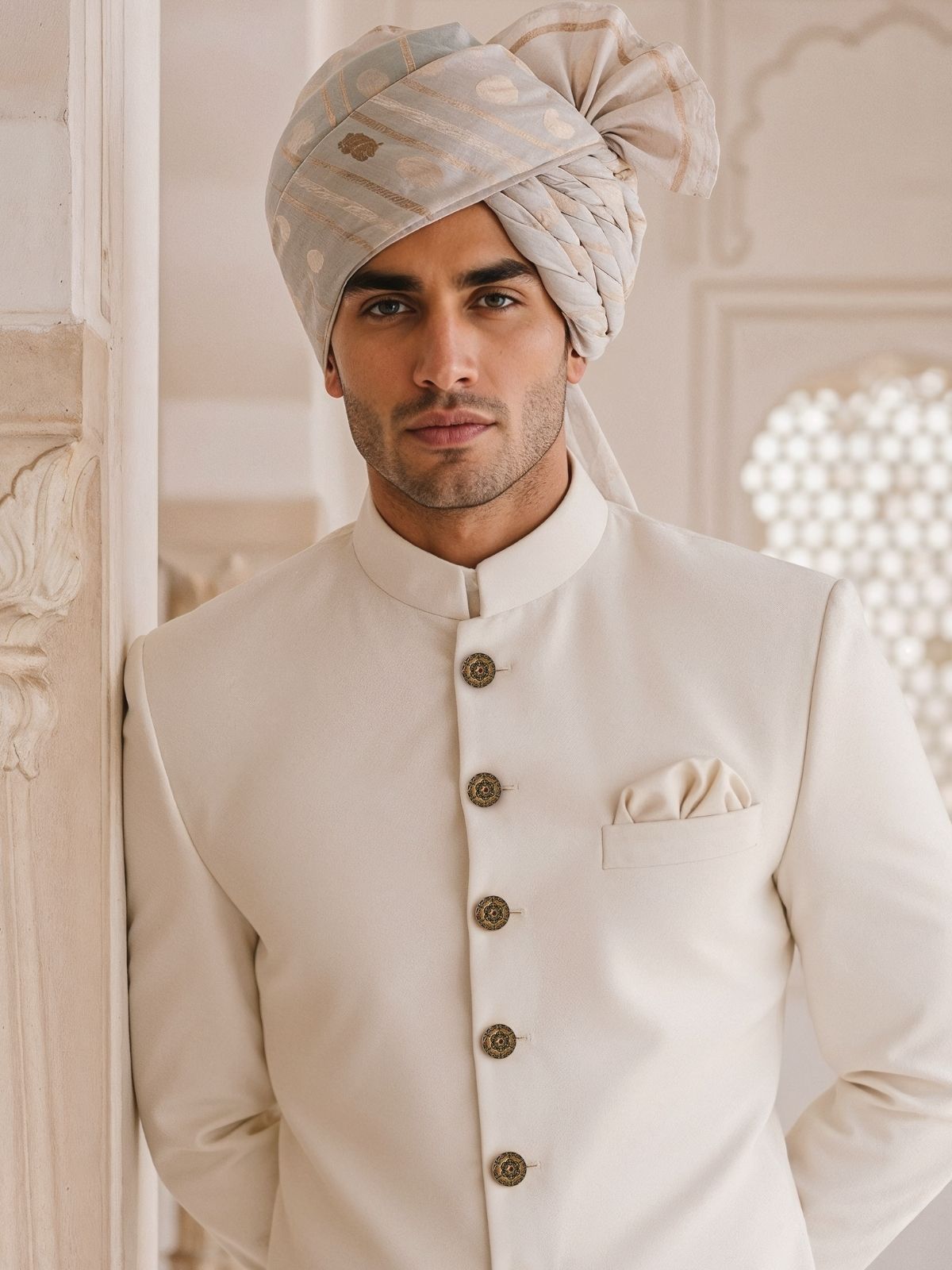 The Pinnacle of Elegance: Handcrafted Buttons for Sherwanis and Bandhgalas