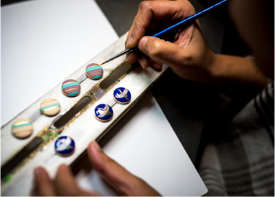 Hand-Painted Cufflinks: Fine Details & Craftsmanship