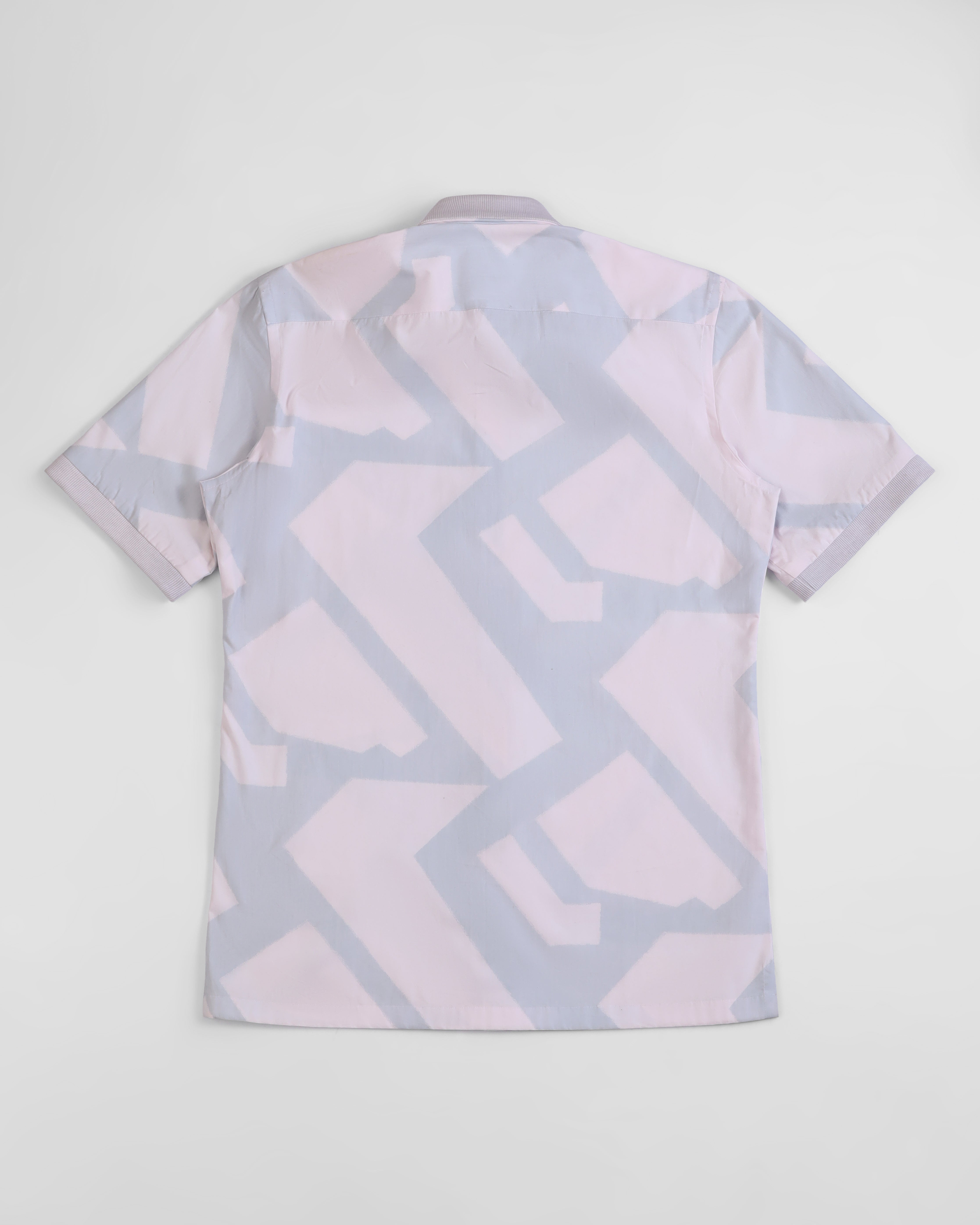 Mono - Abstract Printed Giza Cotton Abstract Printed Shirt - Light Grey