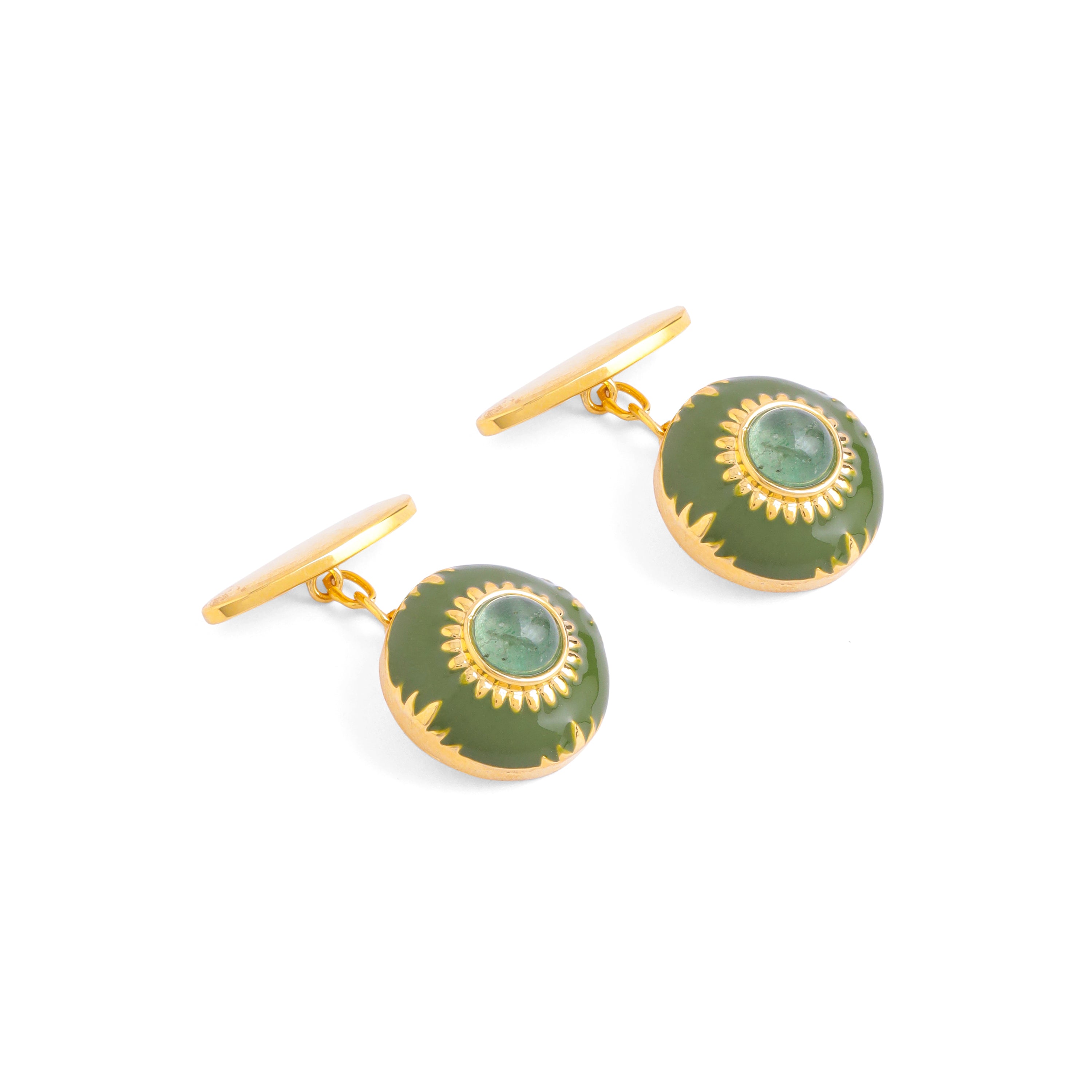 Reva Enamel Chain Cufflinks