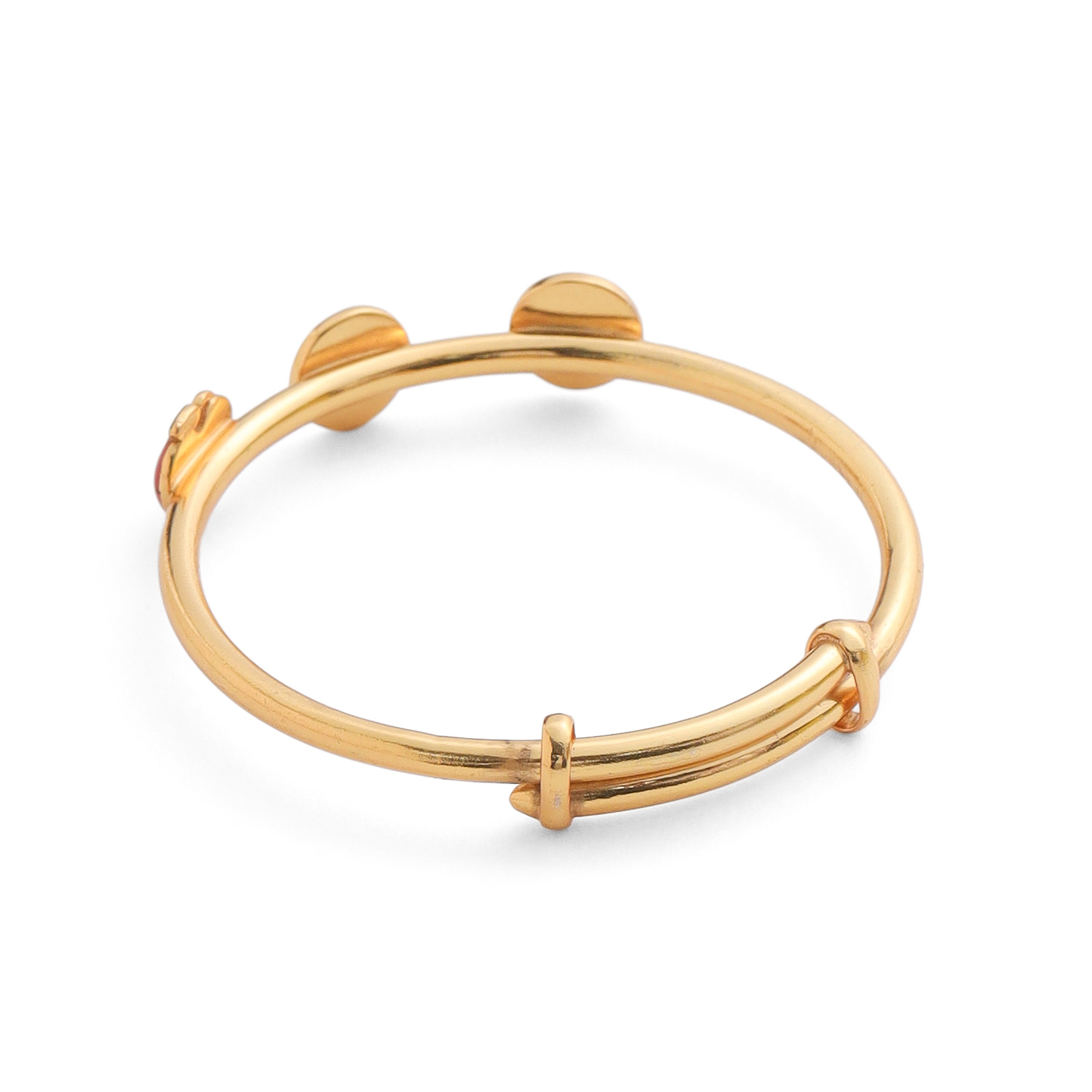 Personalised Adjustable Baby Bangle - Apple & Evil Eye