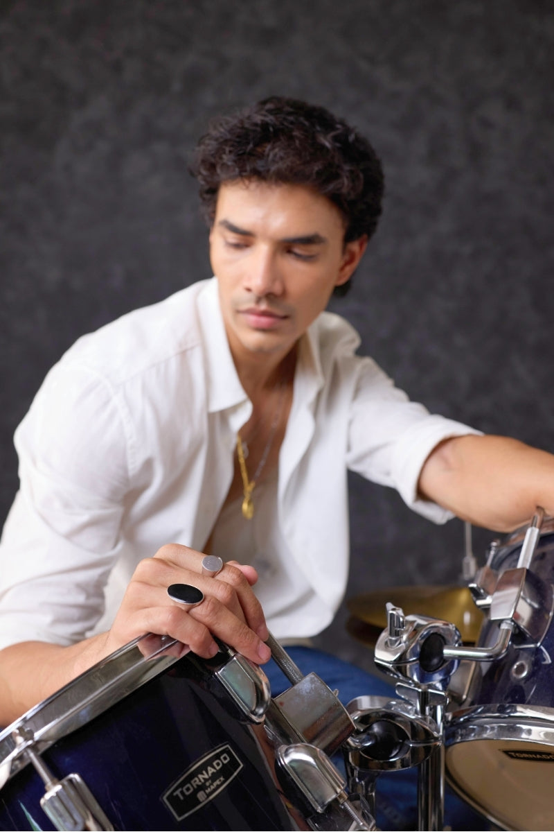 Classic Enamel Ring - Noir