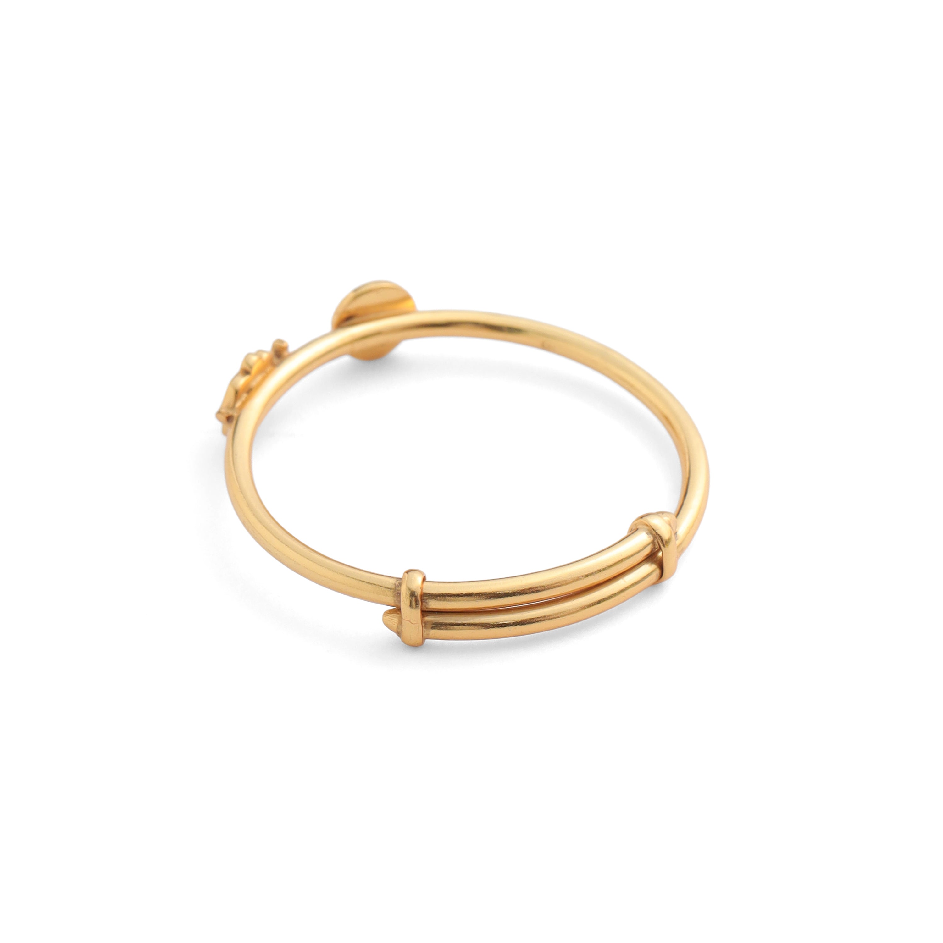 Adjustable Baby Bangle - Elephant & Evil Eye - Baby Blue