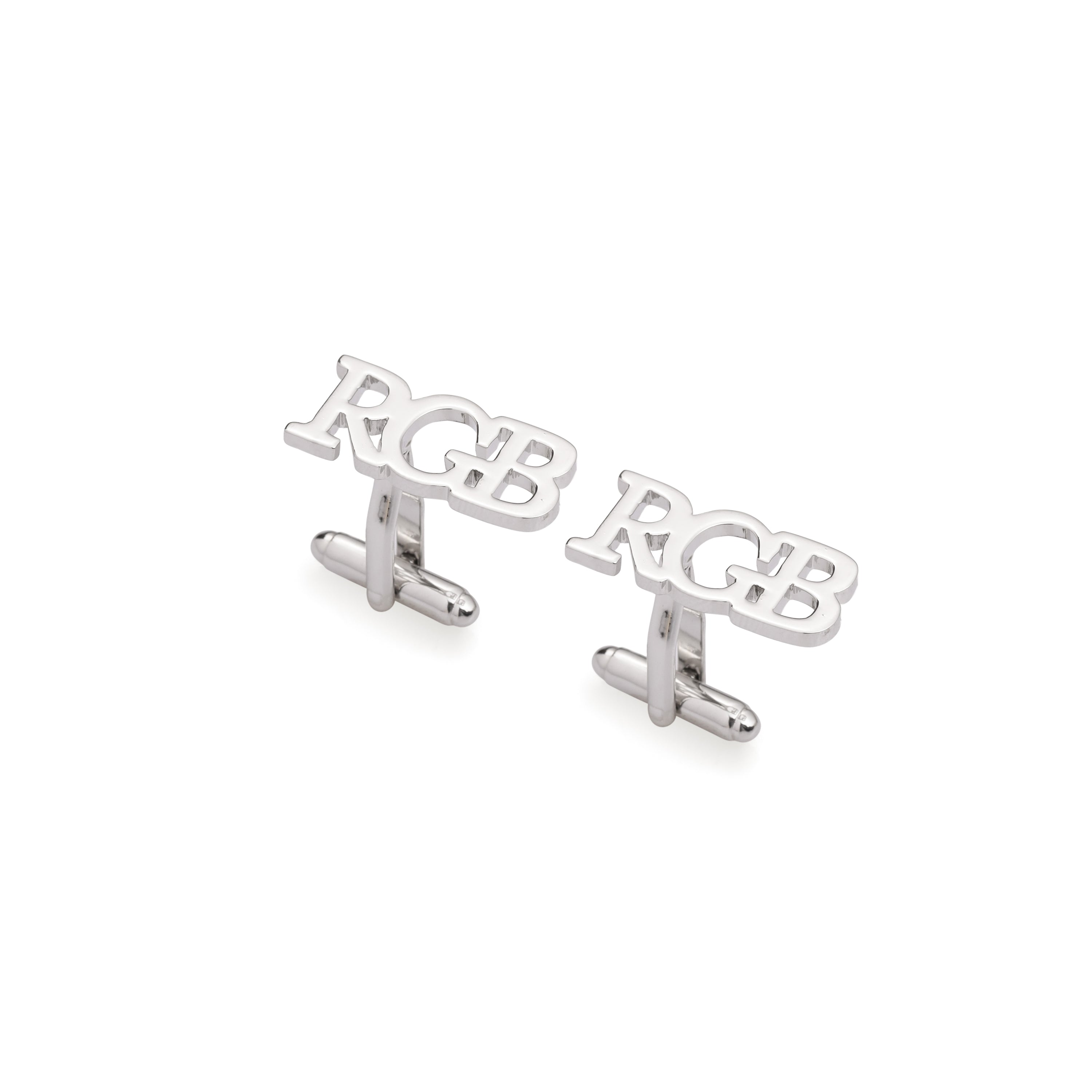 Triple Initial Cufflinks with Engraving