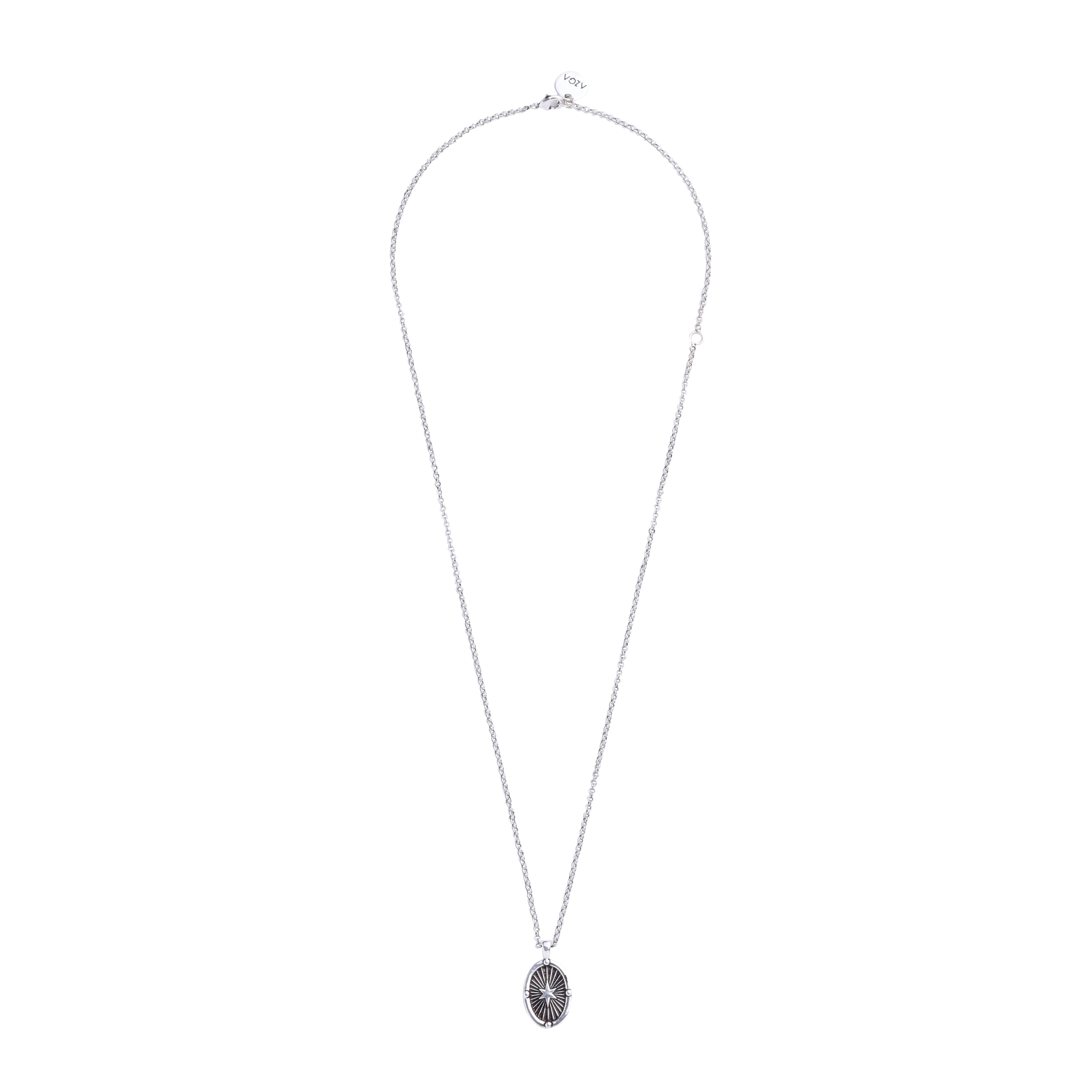North Star Necklace - Oxidised Silver