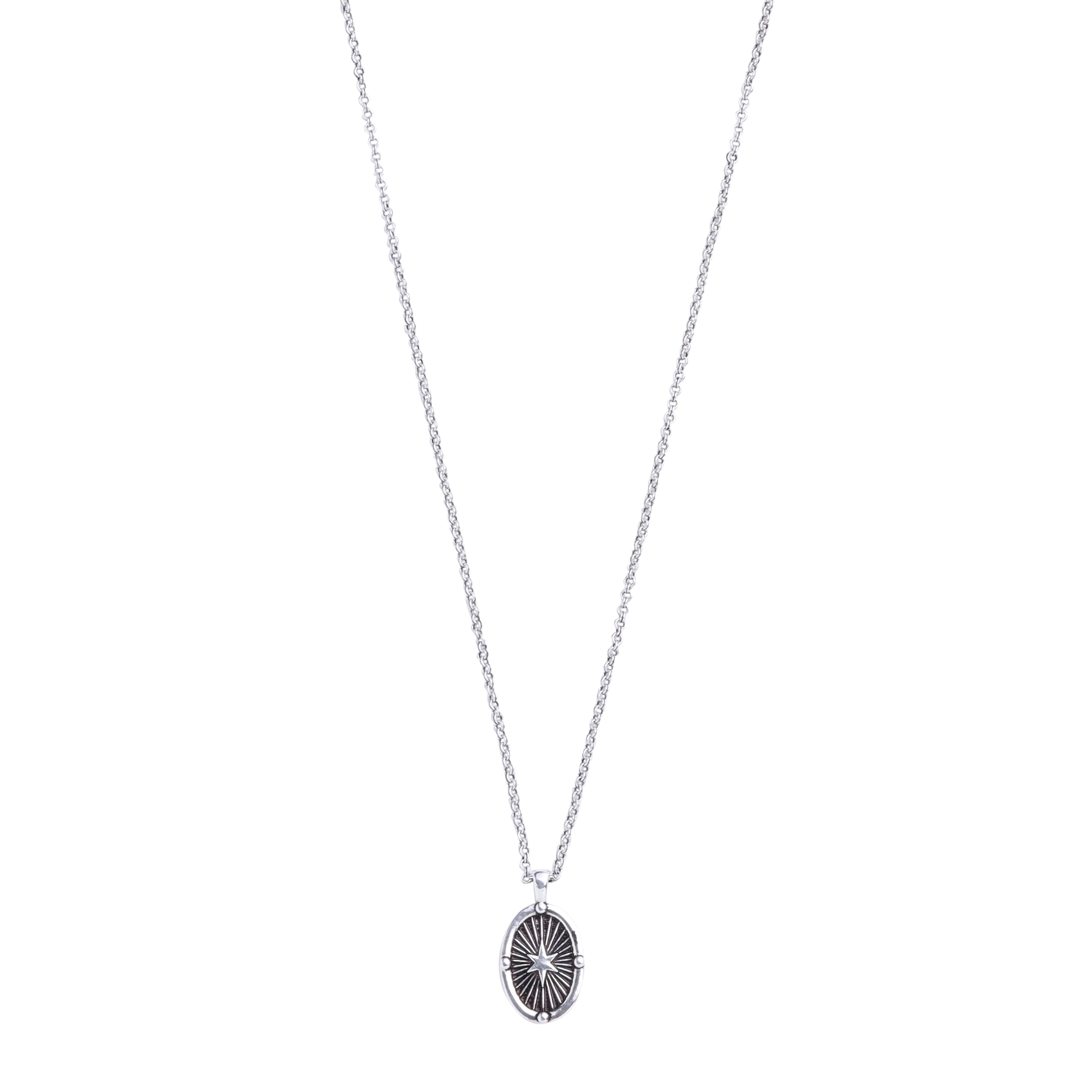 North Star Necklace - Oxidised Silver