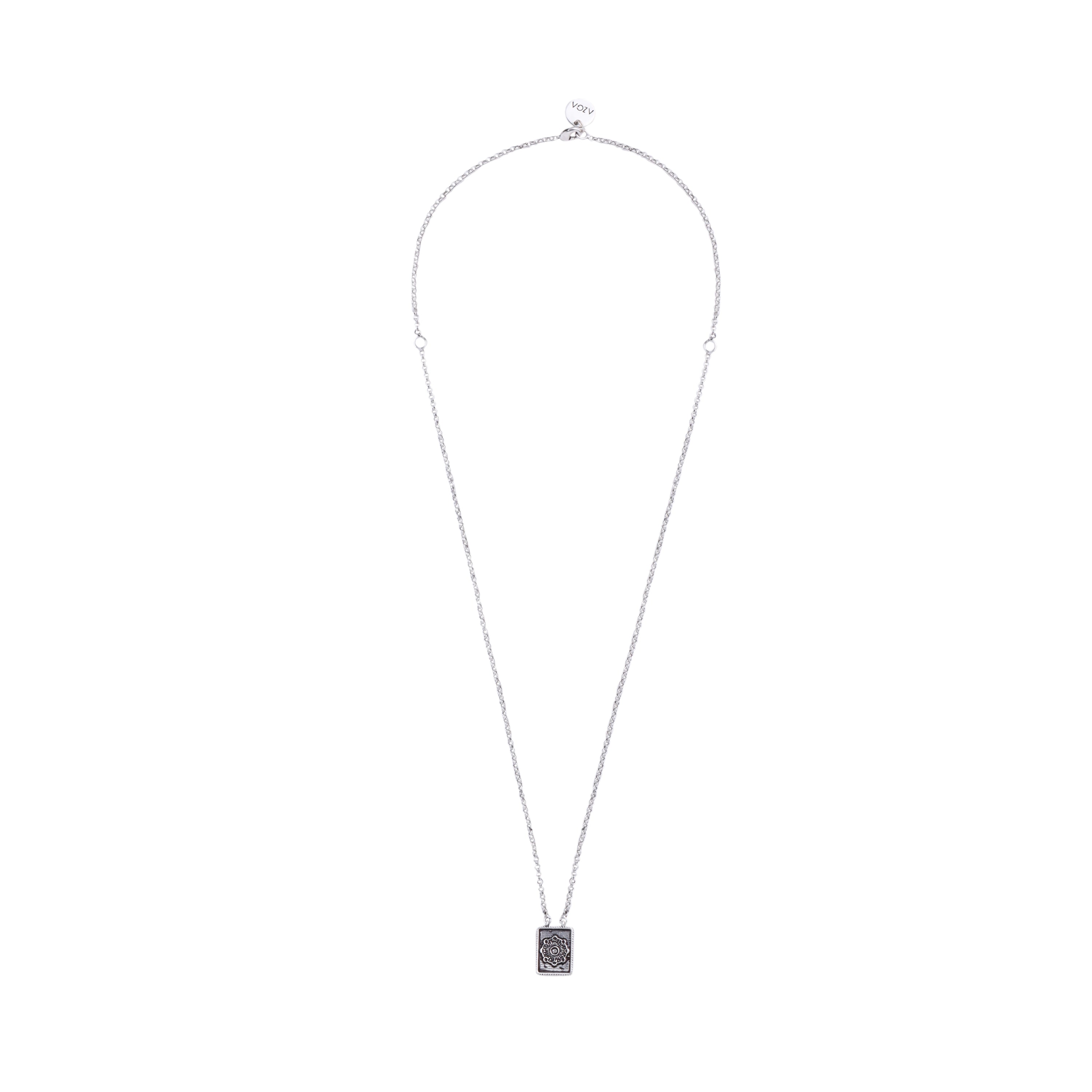 Phases of moon Neck chain - Oxidised silver