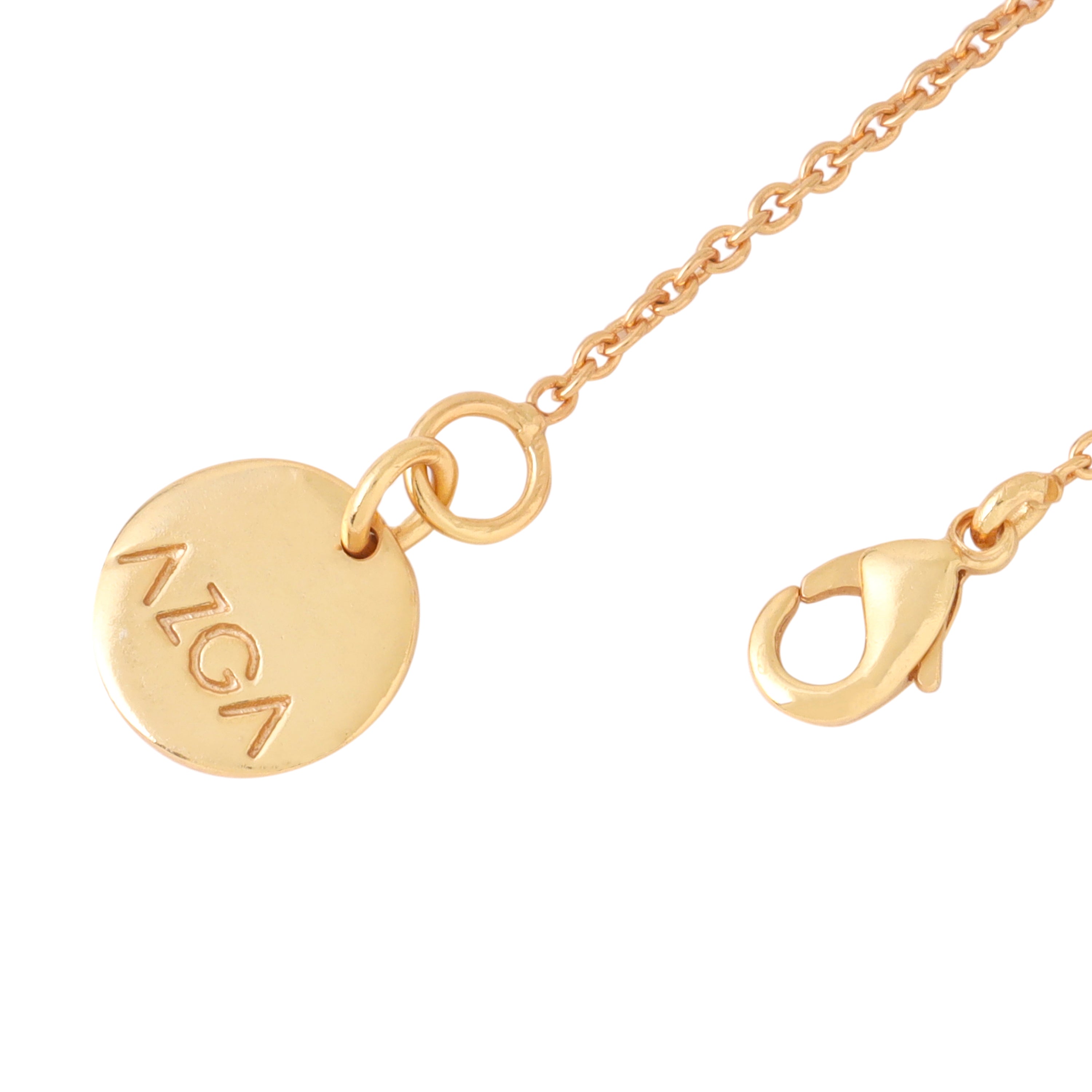 Sun & moon initial neckchain