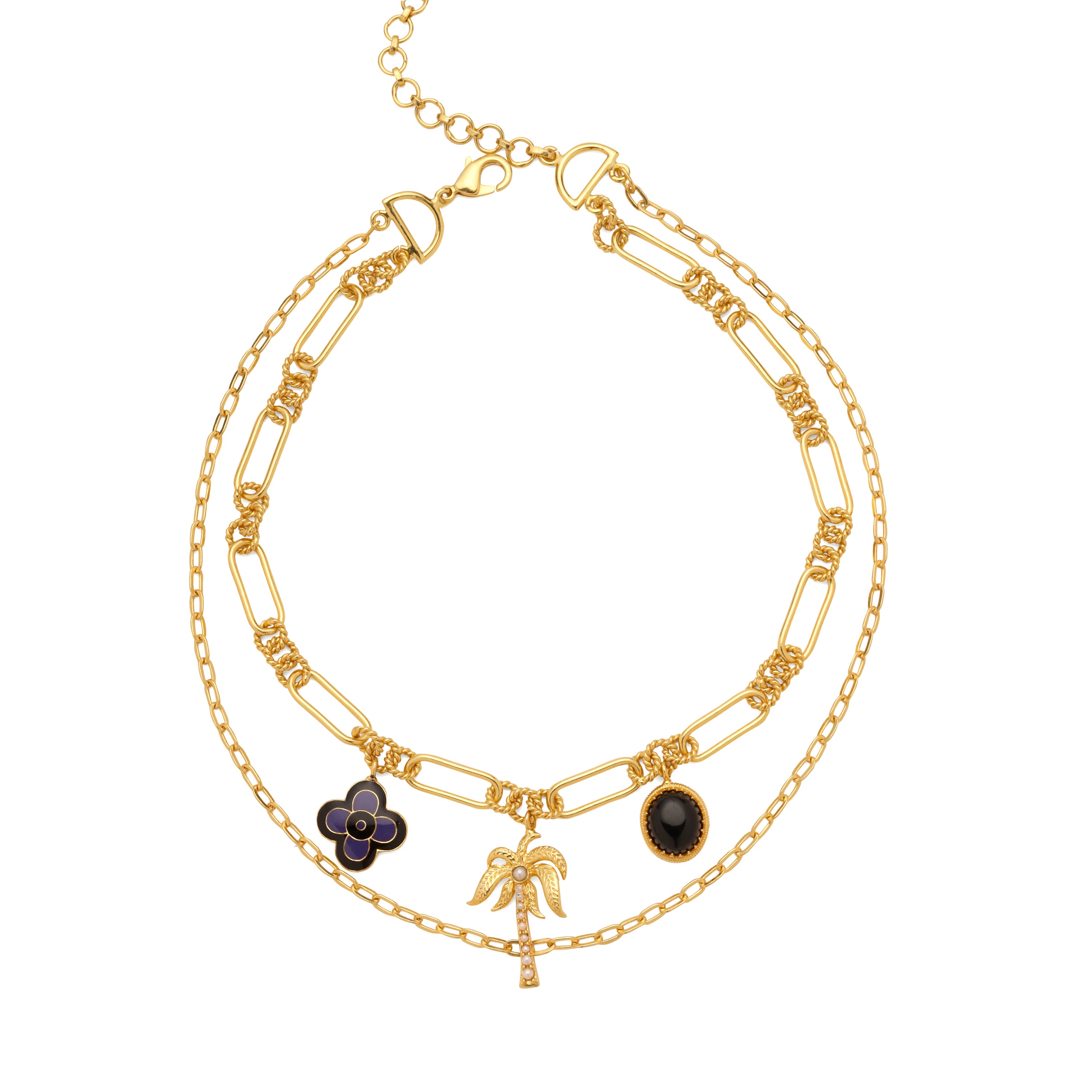 Palm Flore Layered Necklace