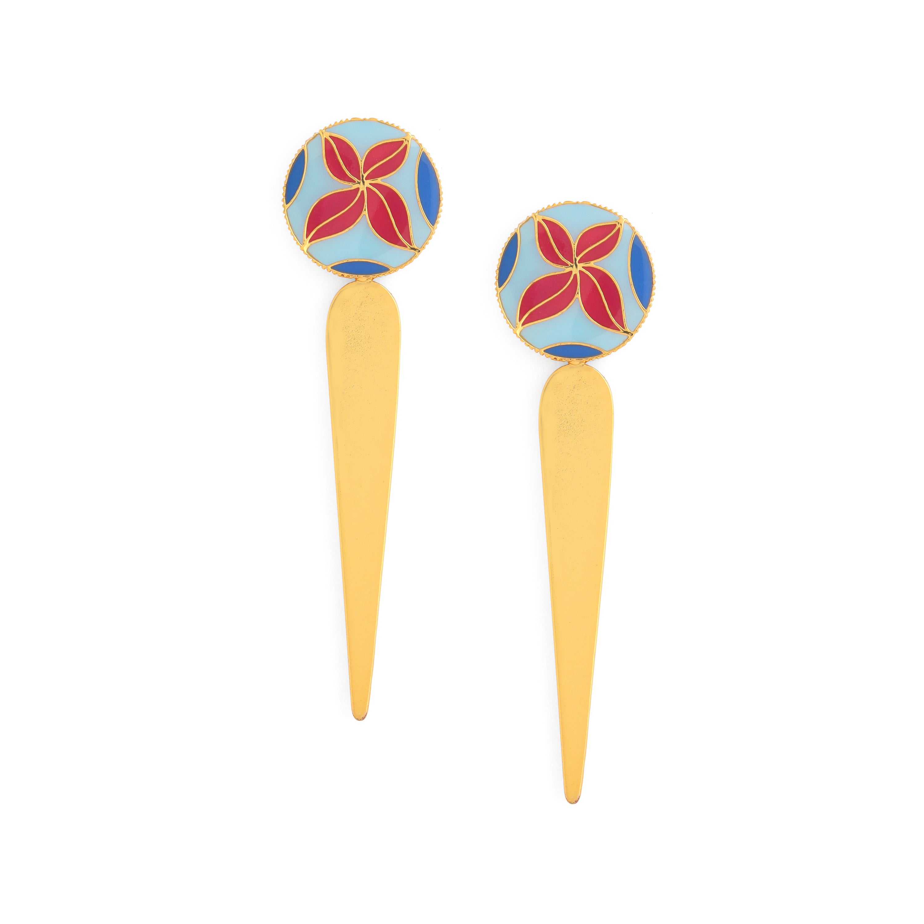 Fleur Enamel Earrings