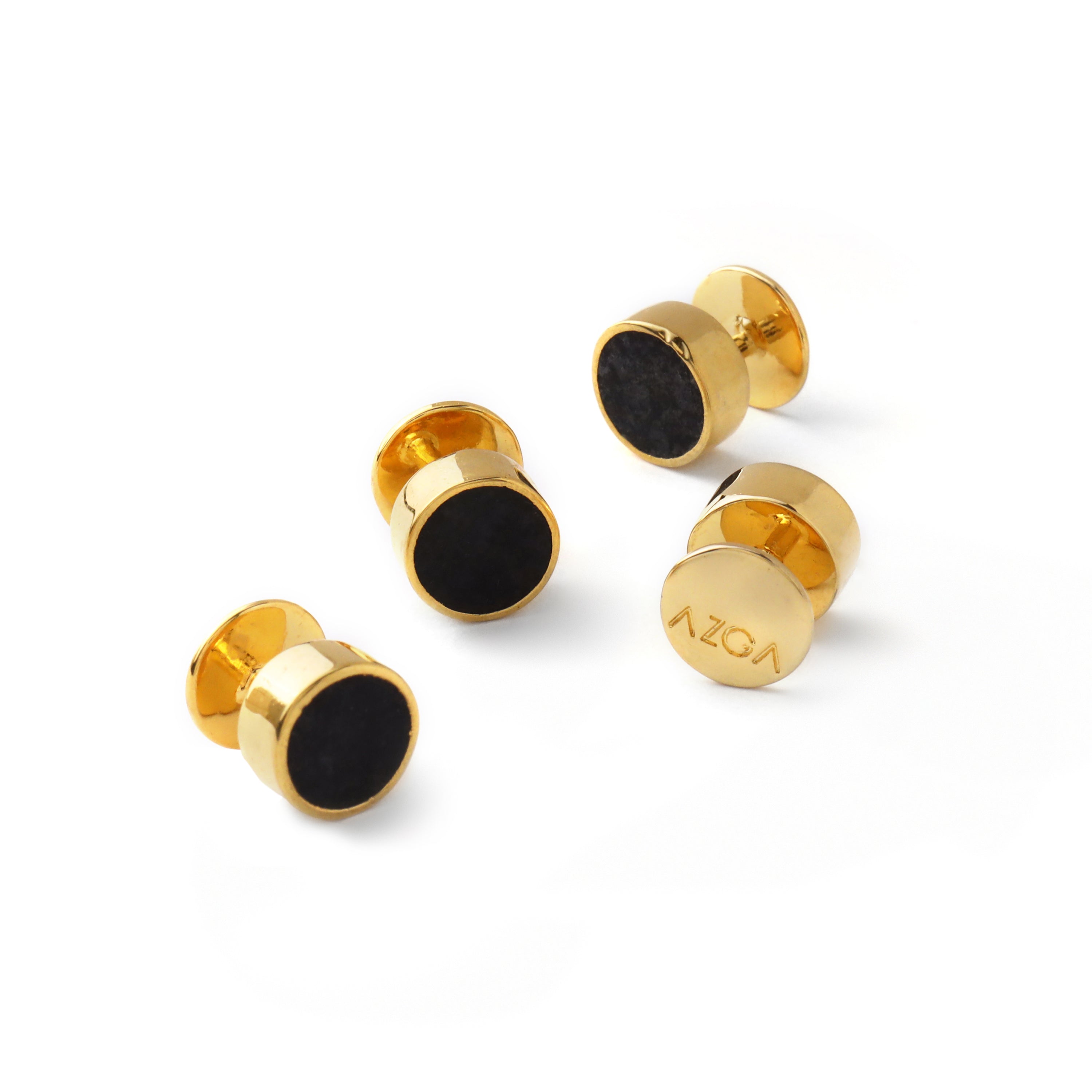 Classic Stone Inlay Shirt Stud (Set of 4)