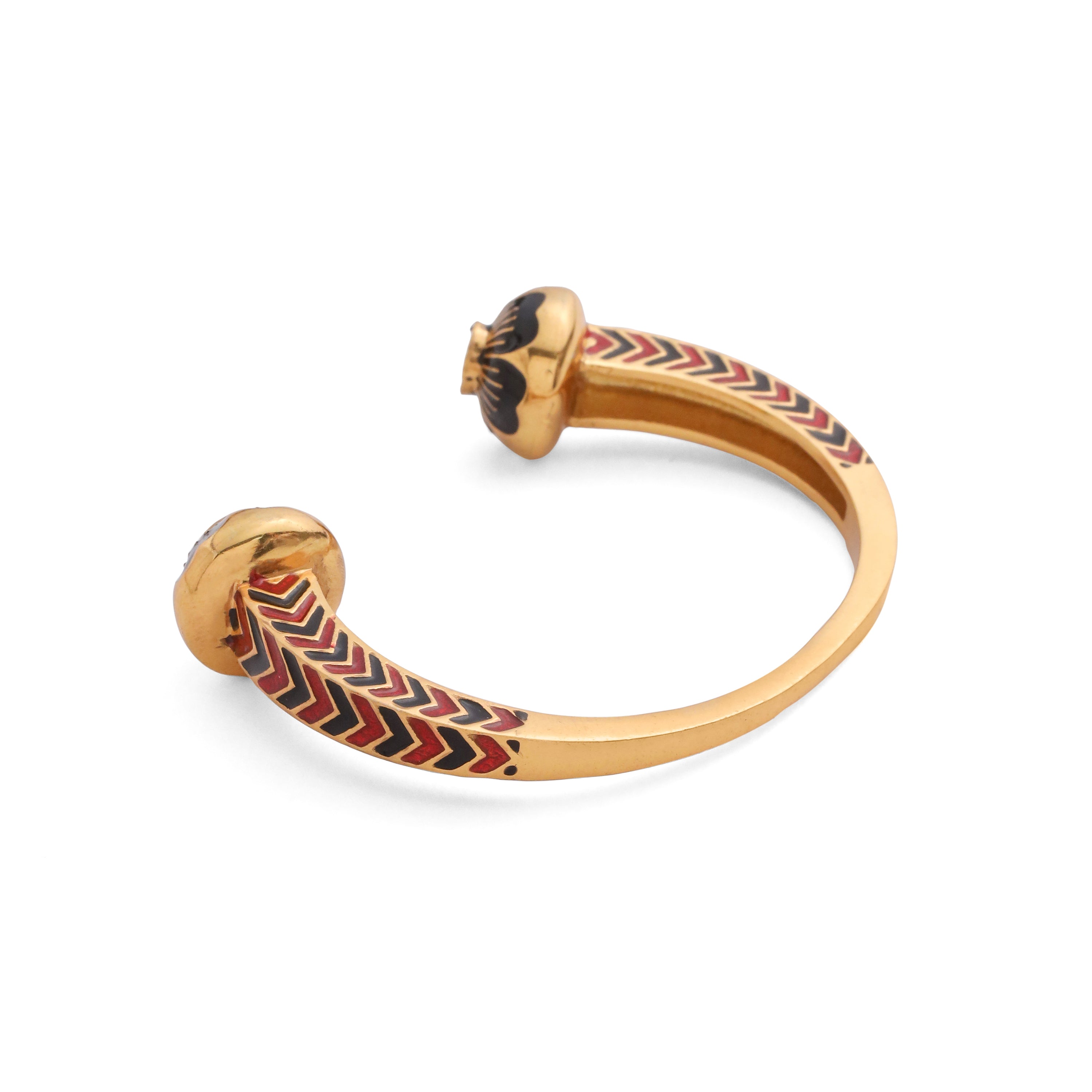 Palermo Dream Cuff - Barn Red & Charcoal