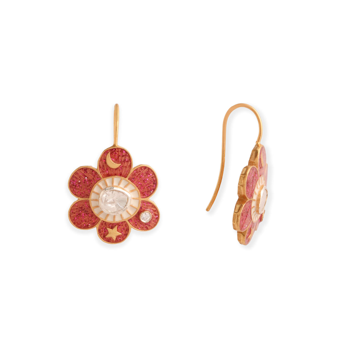 Pomelia Dangling Earrings - Pink