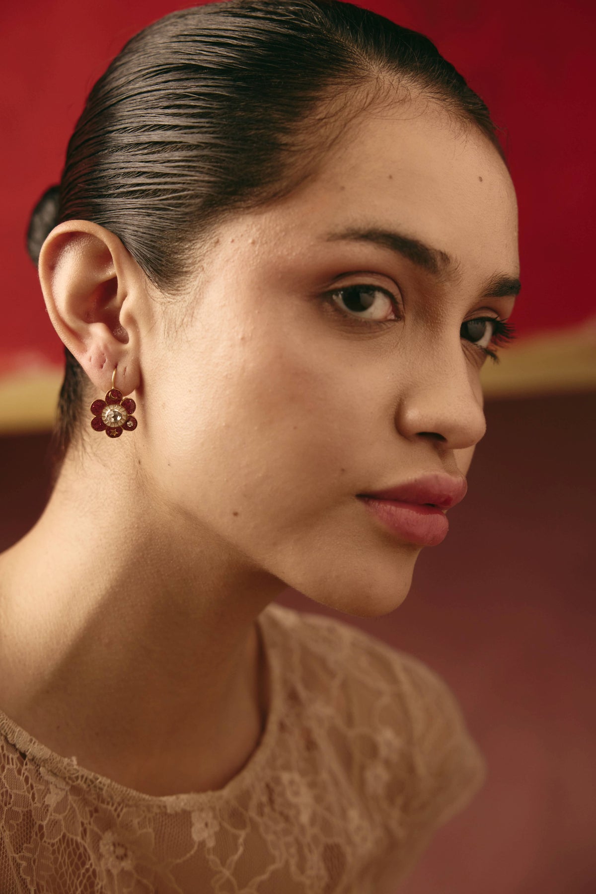 Pomelia Dangling Earrings - Pink