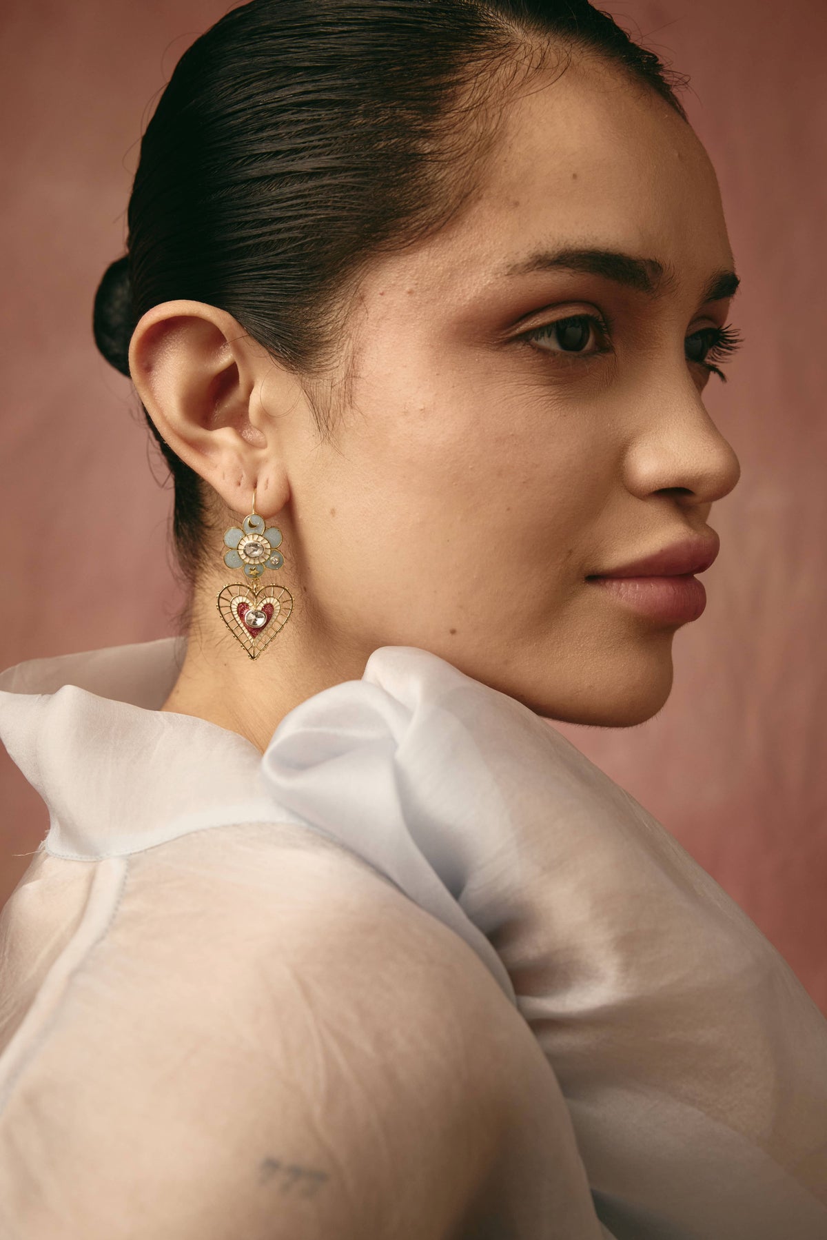 Pomelia Heart Dangling Earrings