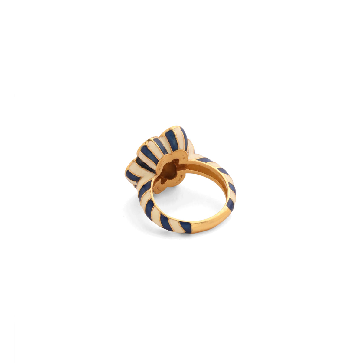 Pomelia Chand Sitara Ring - Deep Sea Mint