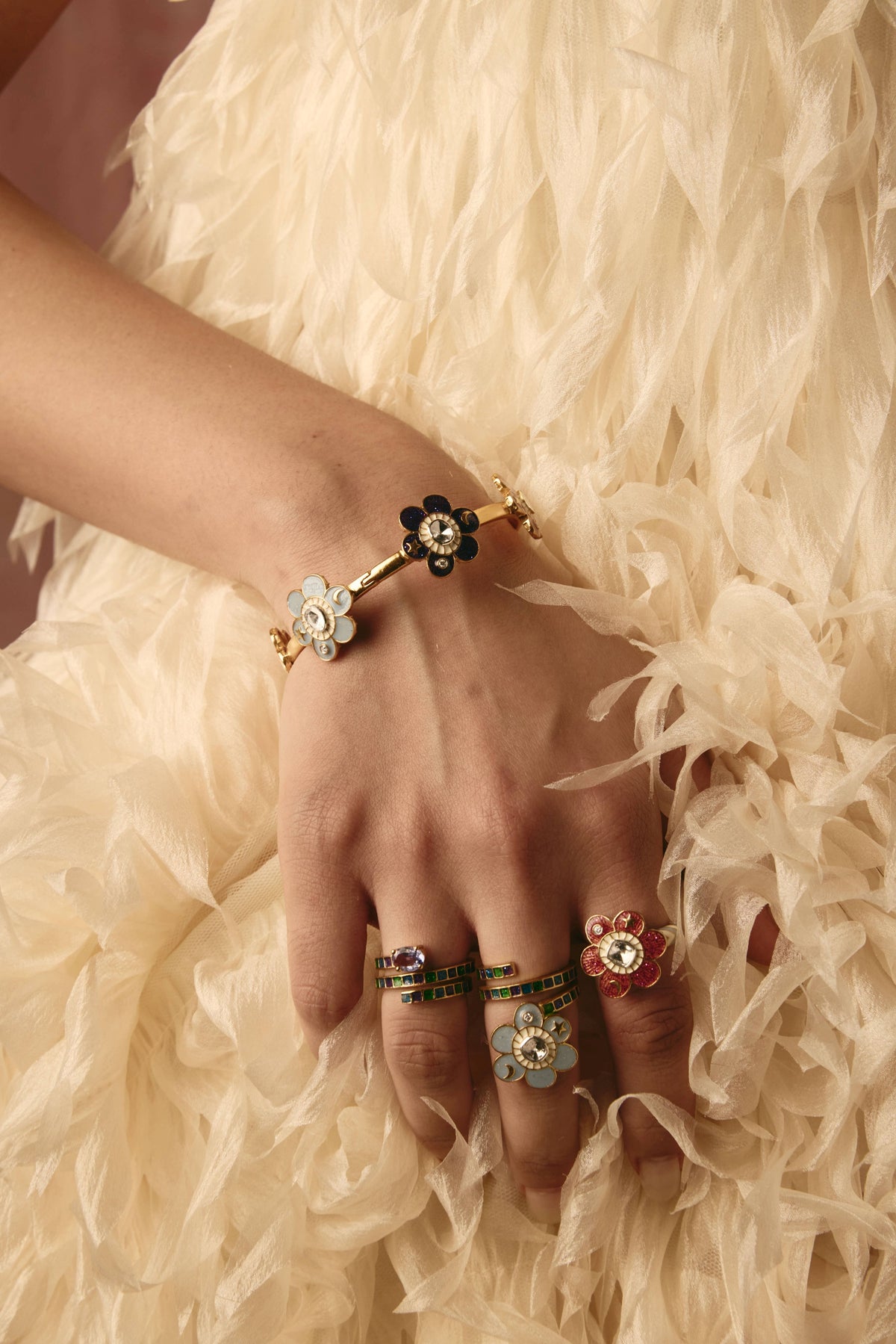 Pomelia Chand Sitara Cuff