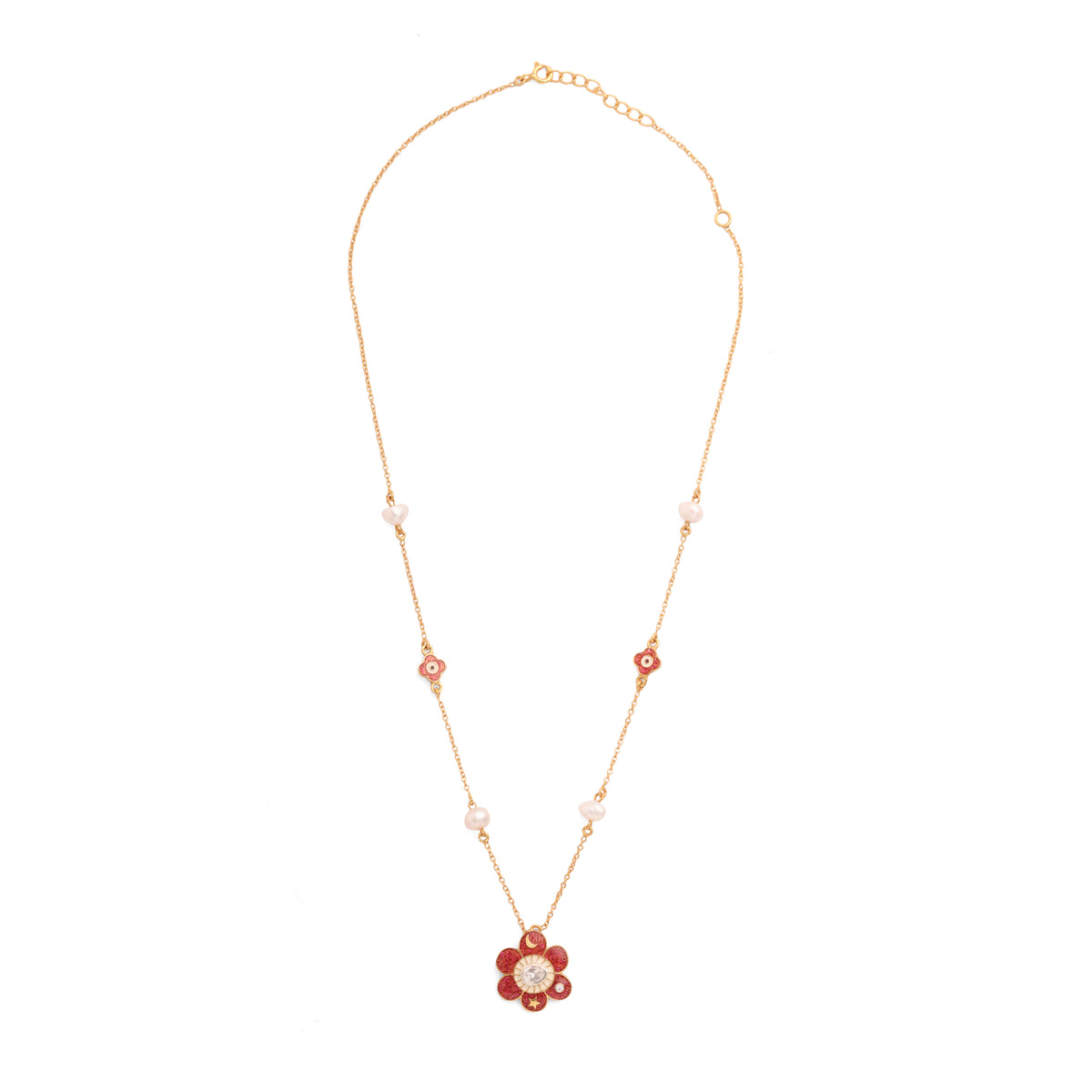 Pomelia Chand Sitara Classic Neck chain - Pink
