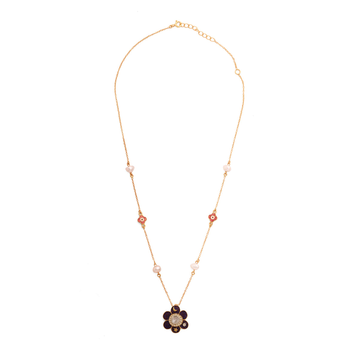 Pomelia Chand Sitara Classic Neck chain - Purple