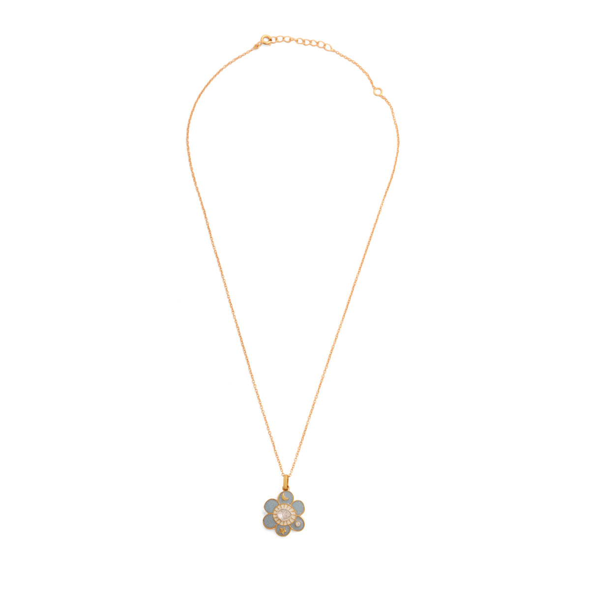 Pomelia Chand Sitara Neck chain - Sky Blue