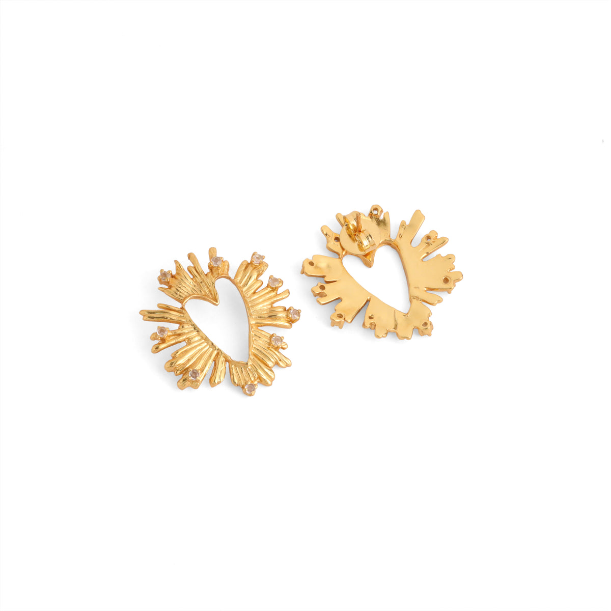 HEARTFLARE EARRINGS - GOLD