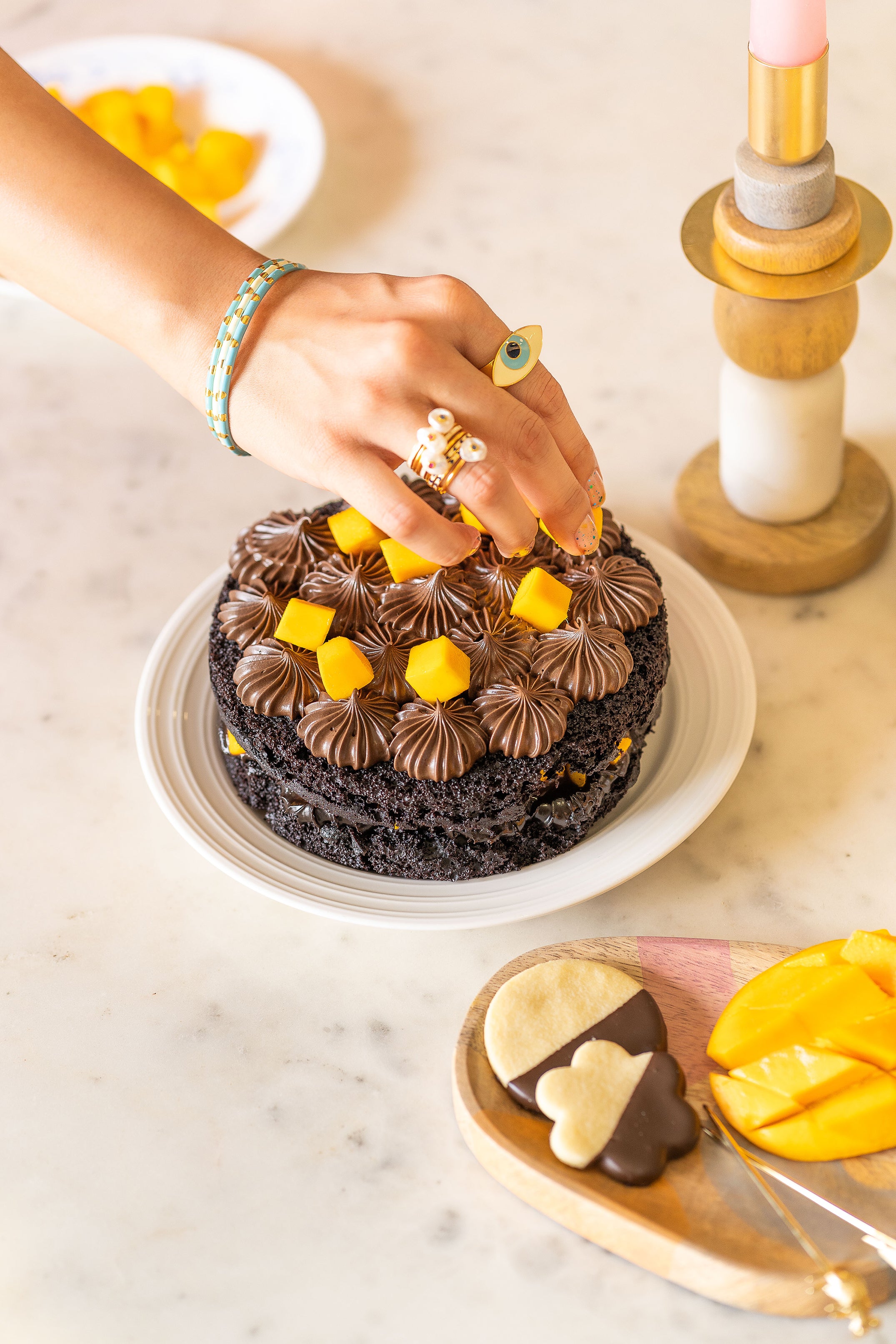 Heart Enamel Bangle - Turquoise