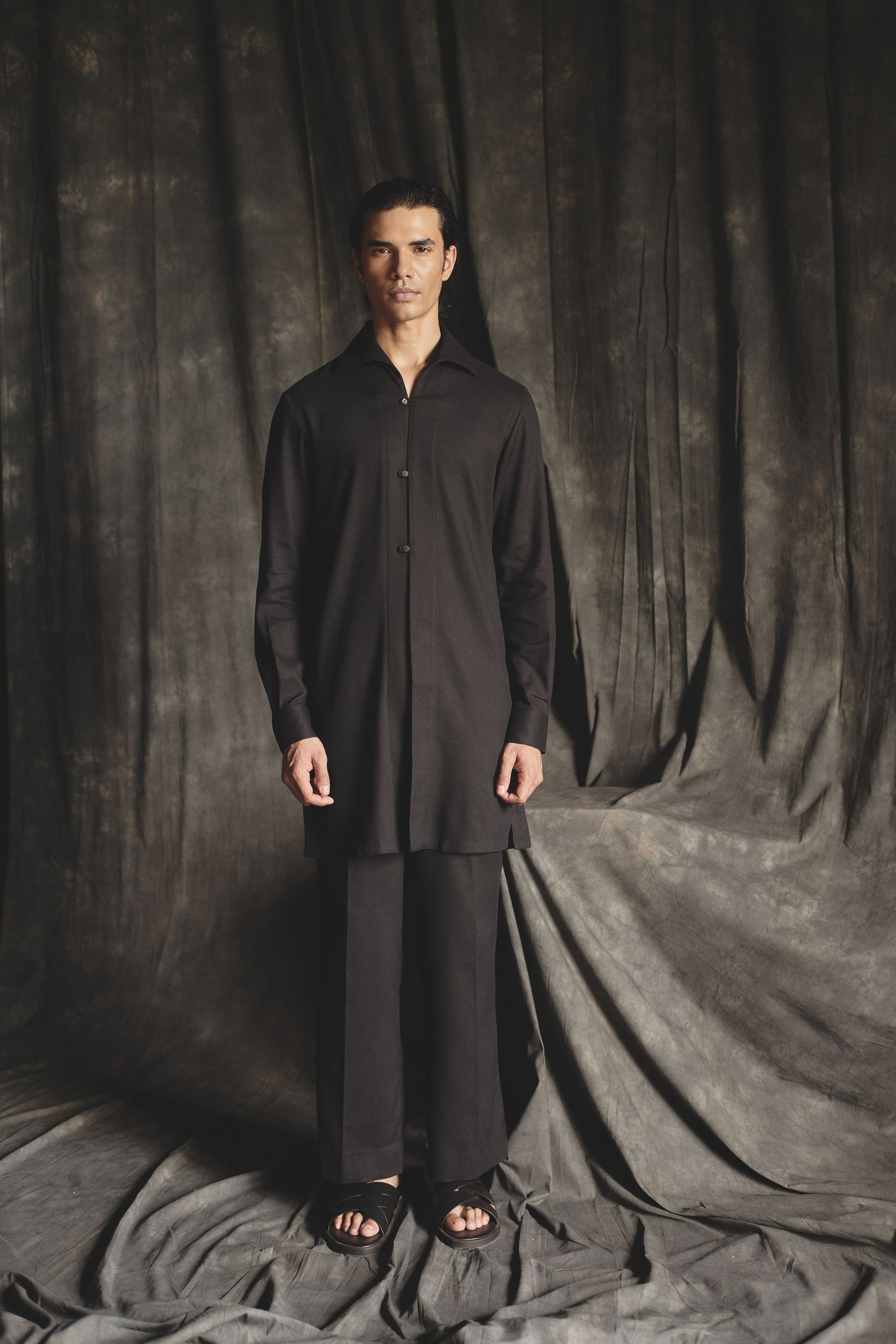 Resort Kurta Set - Black