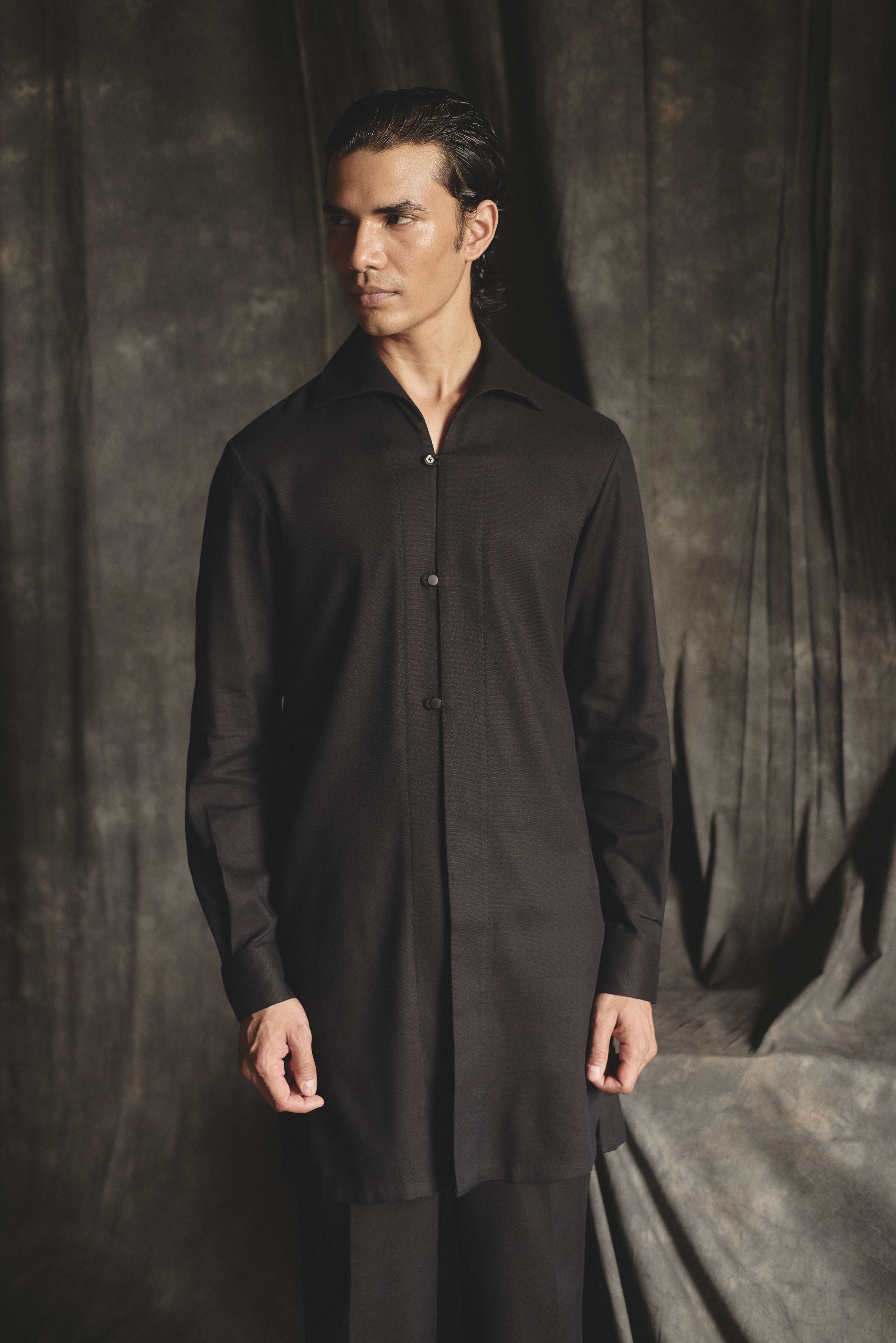 Resort Kurta Set - Black