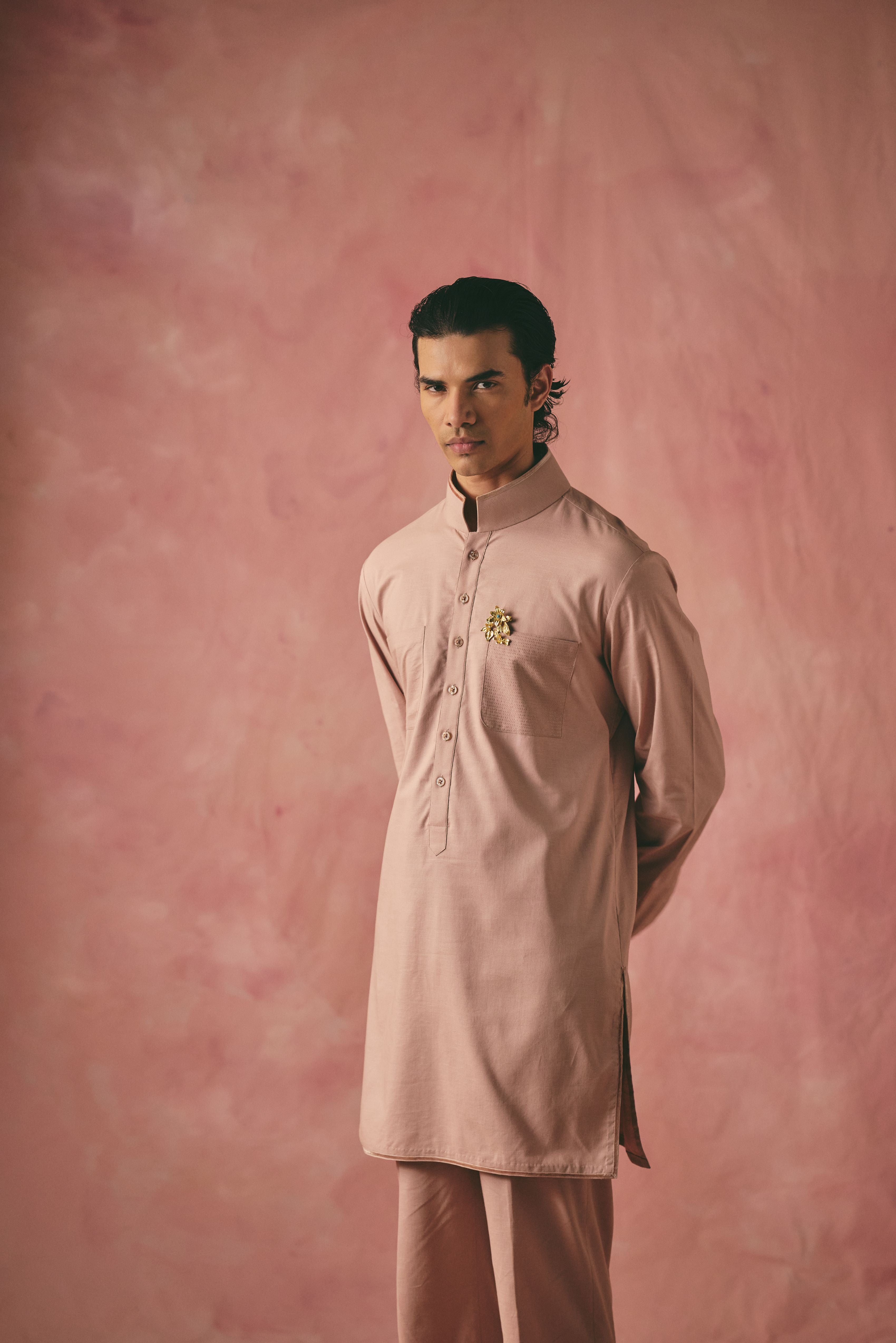 Classic Kurta Set - Blush Pink