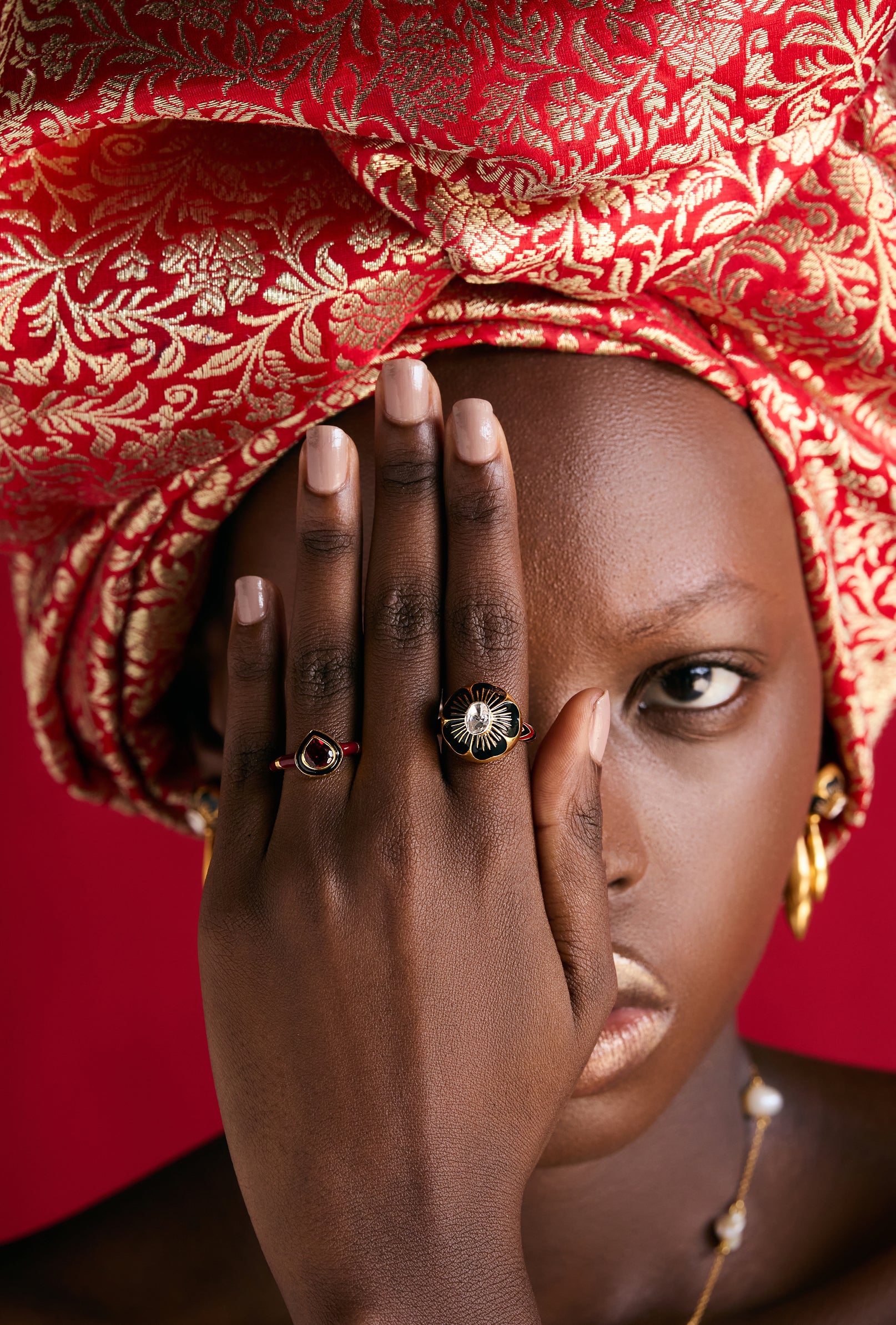 Palermo Dream Ring - Barn red & Charcoal