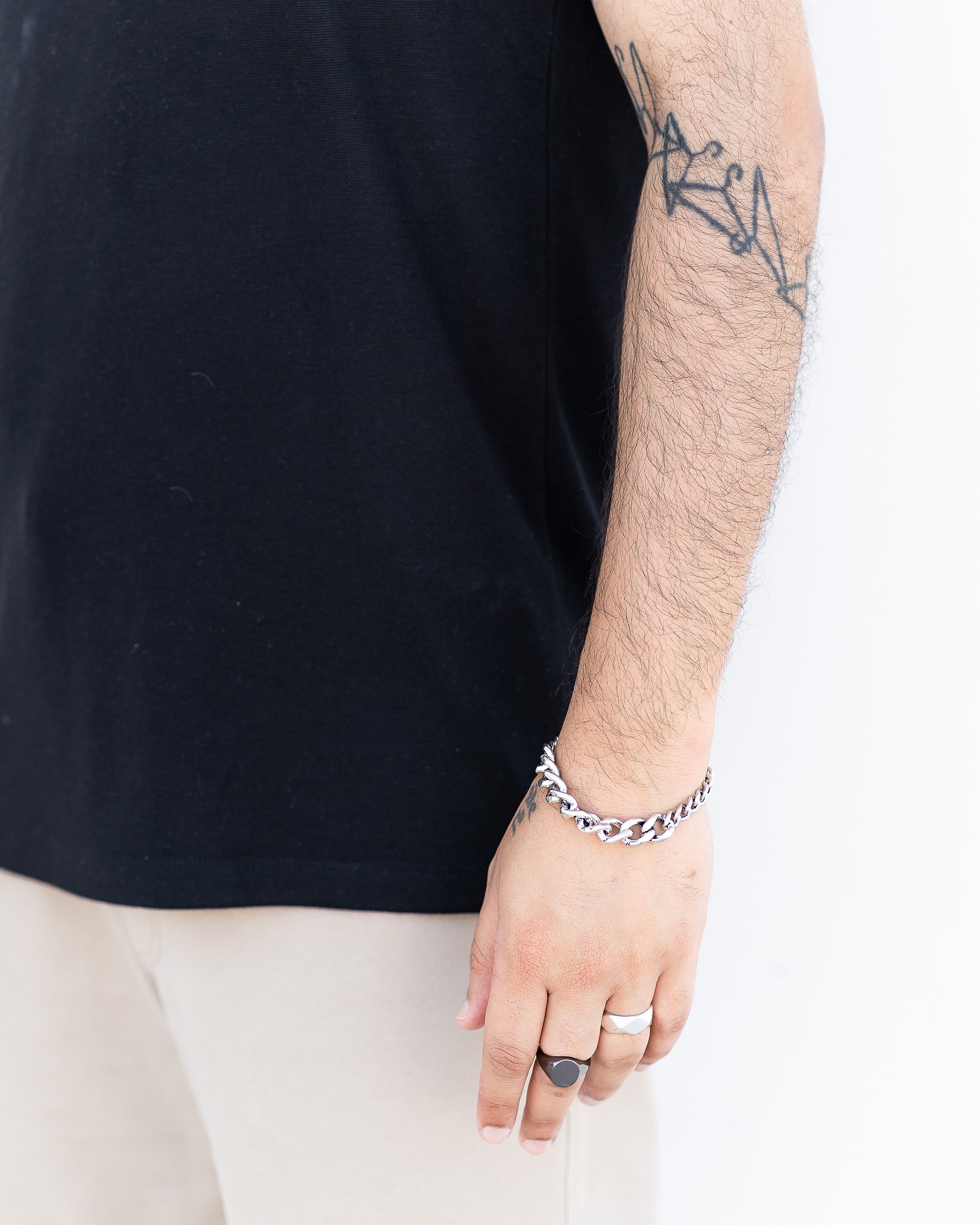 Cuban Ring - Oxidised silver