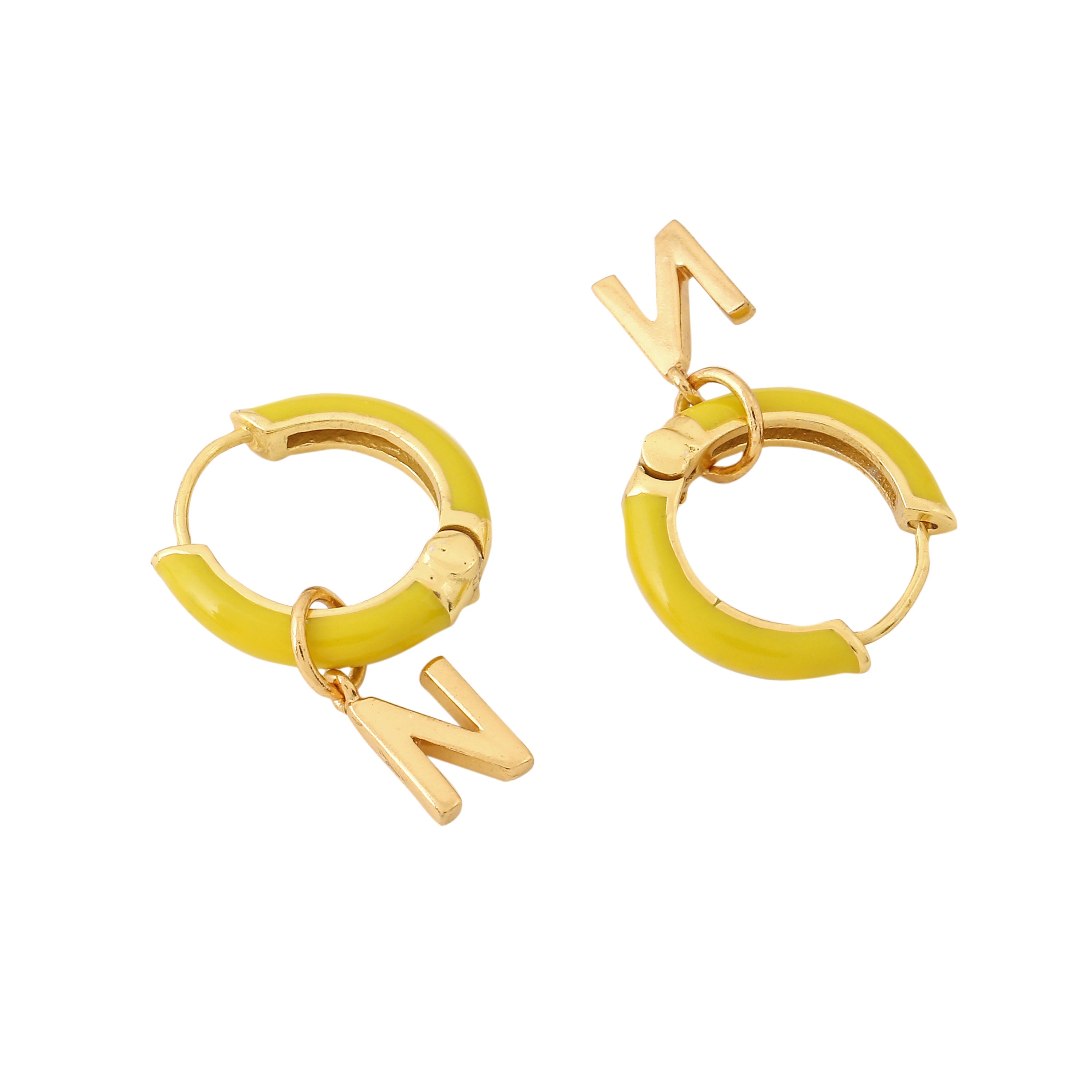 Loco Midi Initial Hoops - Dopamine yellow
