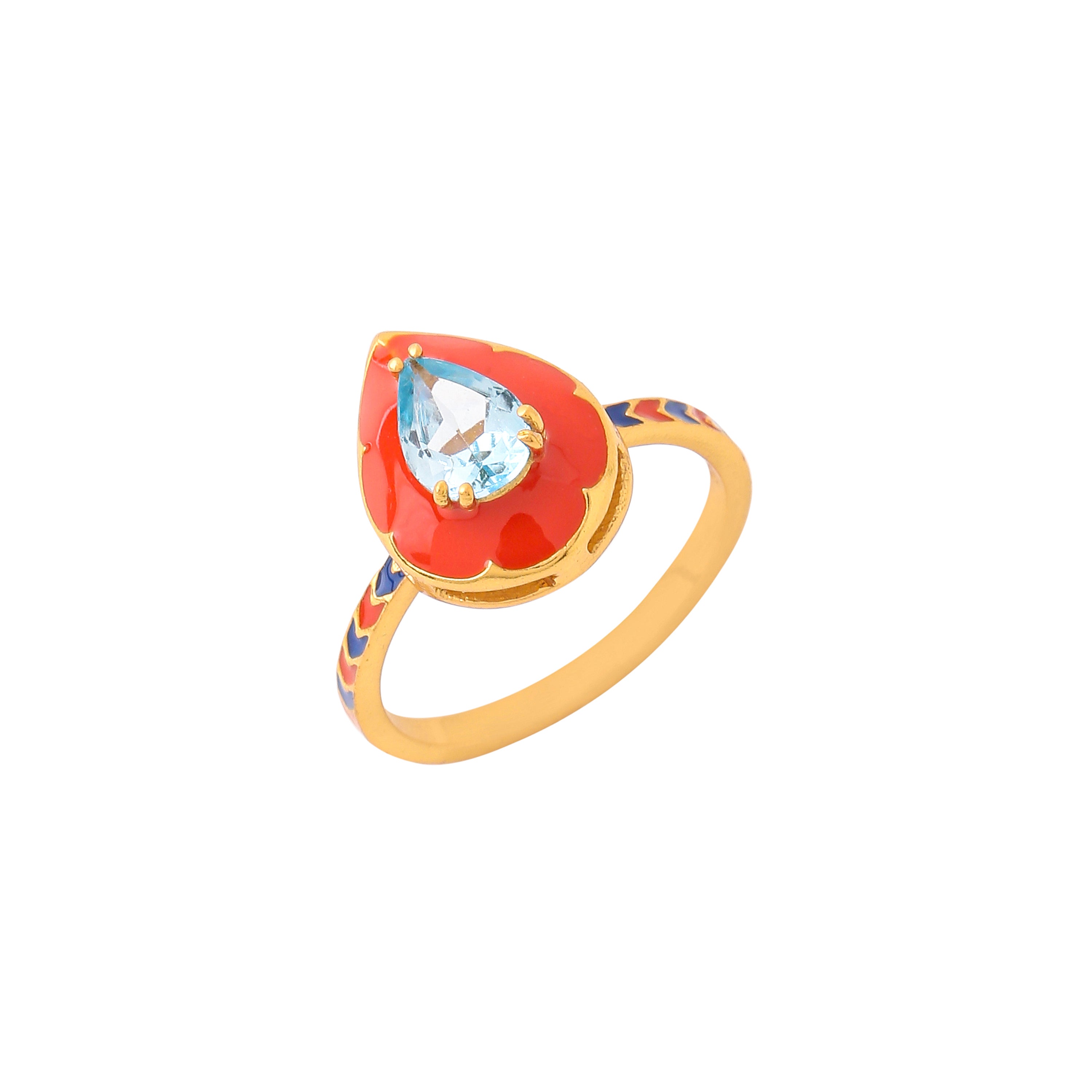 Farra Ring - Blue topaz