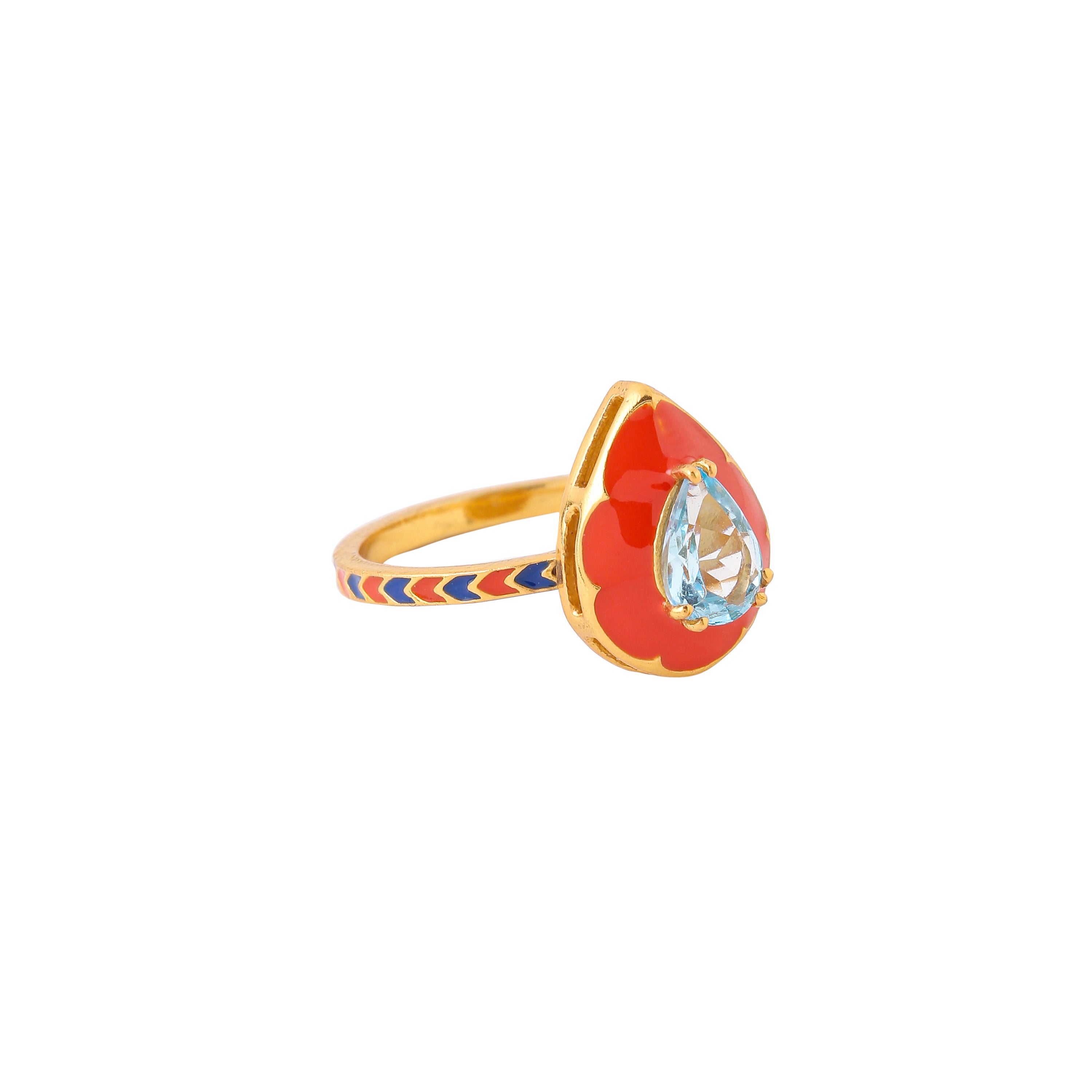 Farra Ring - Blue topaz