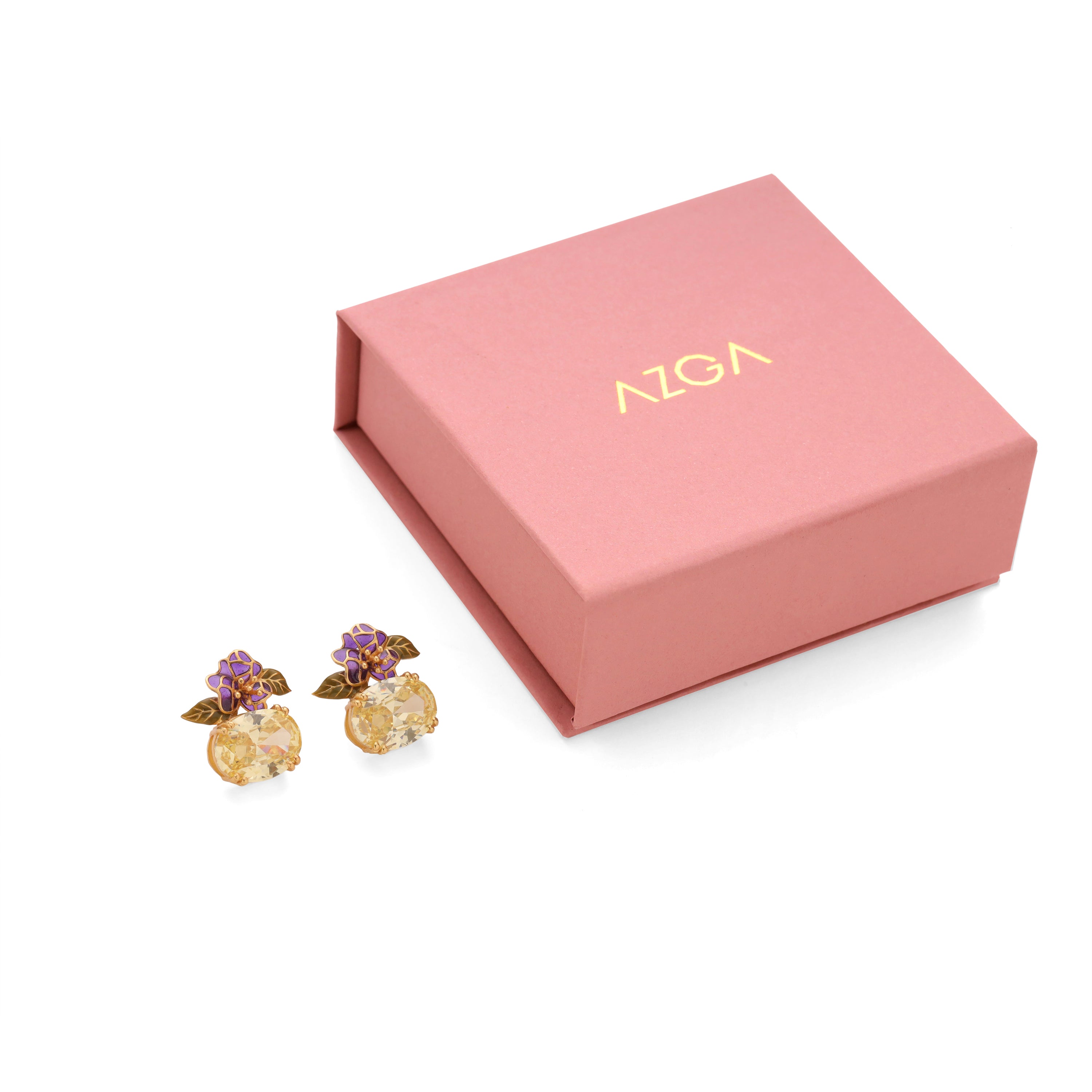 Spring ear stud - Crystal