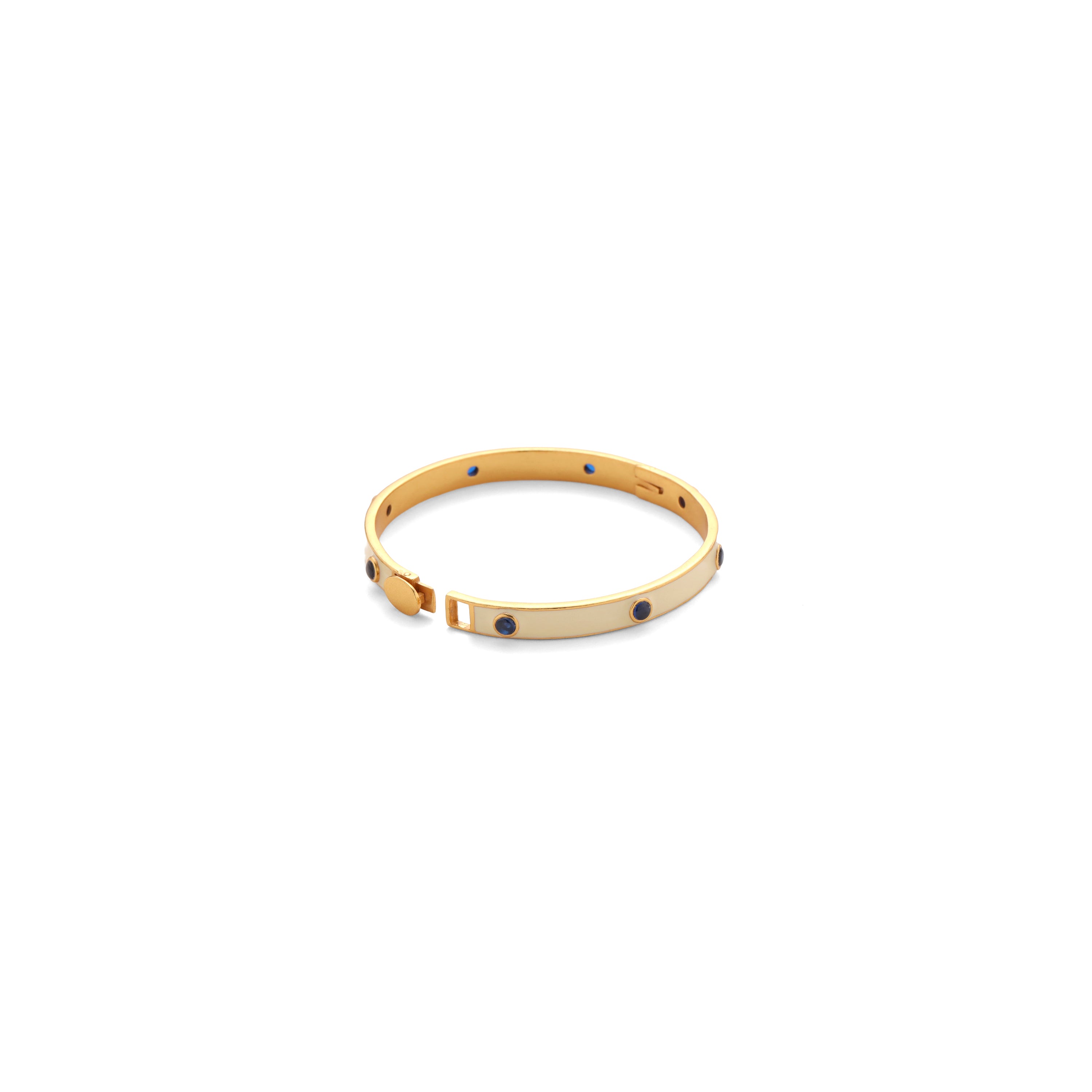 Classic Adjustable Enamel Bangle - Ivory