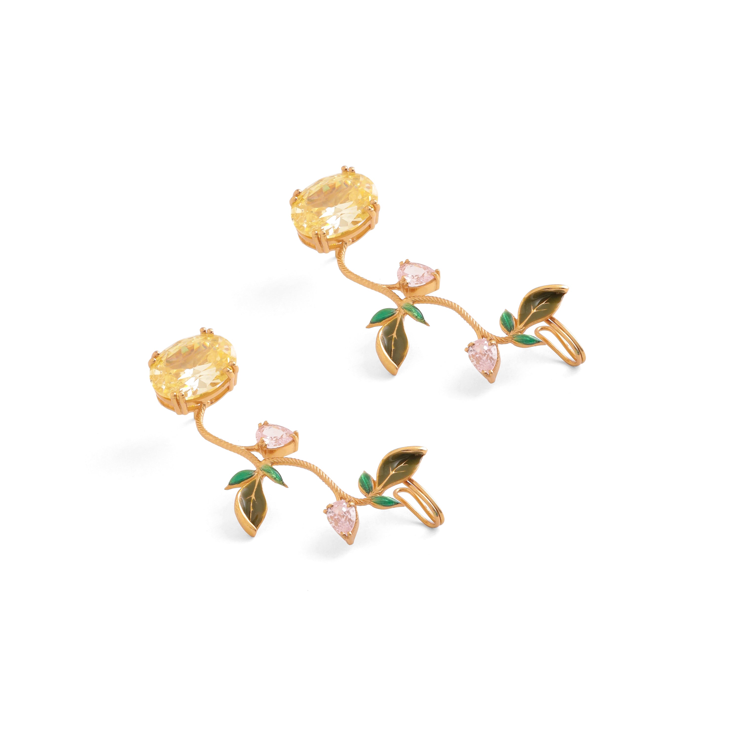 Spring ear cuff - Crystal