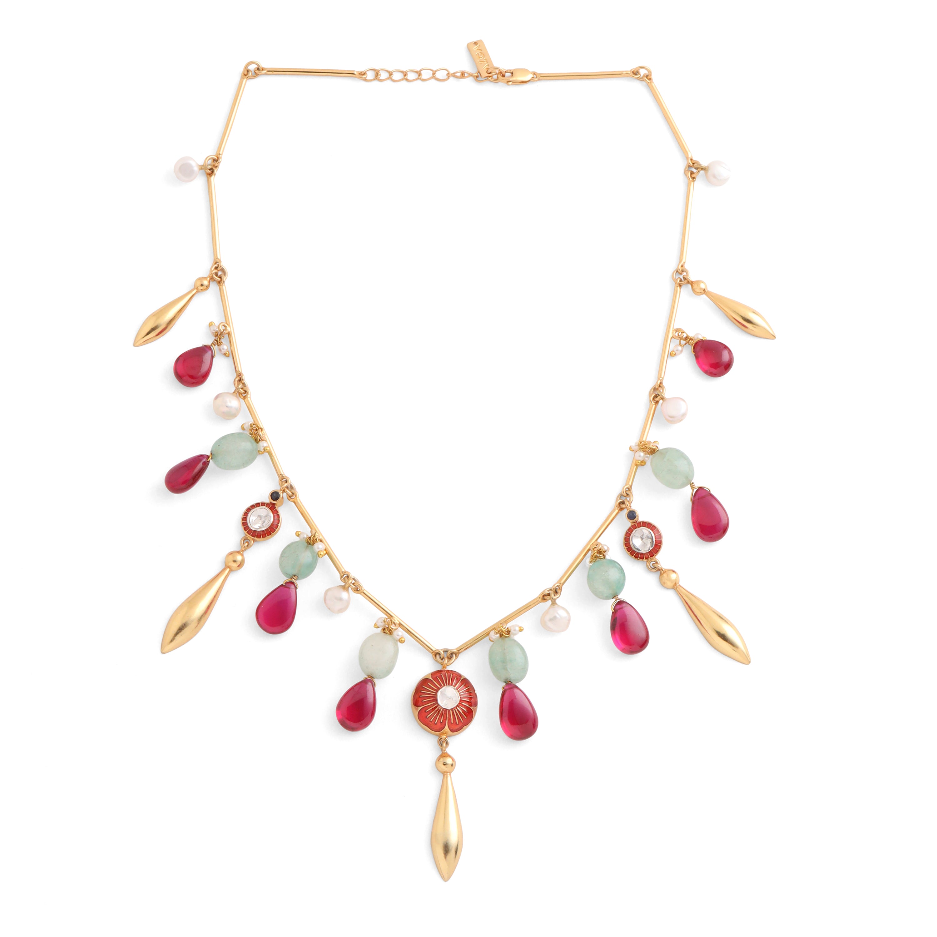 Shalimar Polki & Pearl Necklace