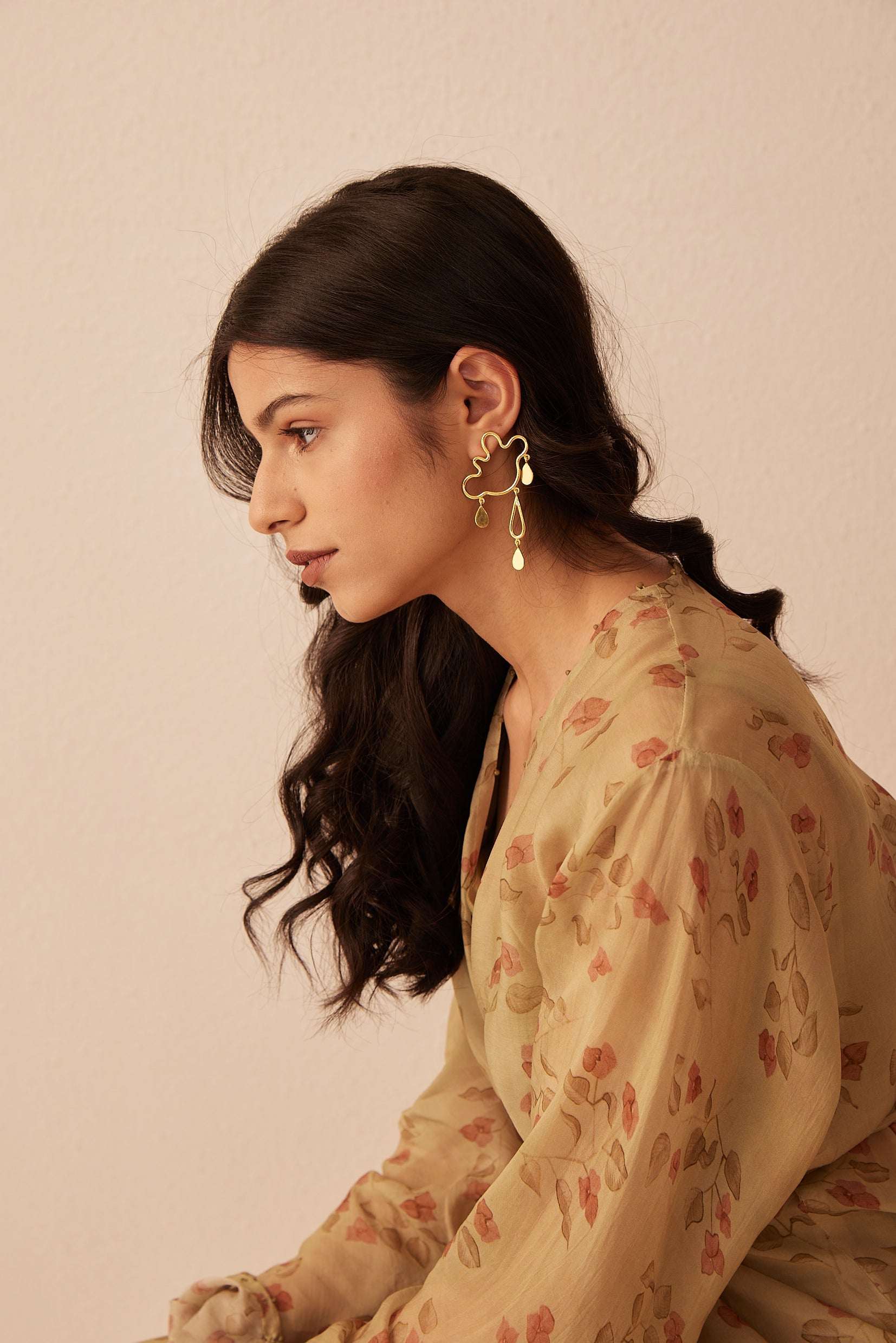 Cloud and rain earrings