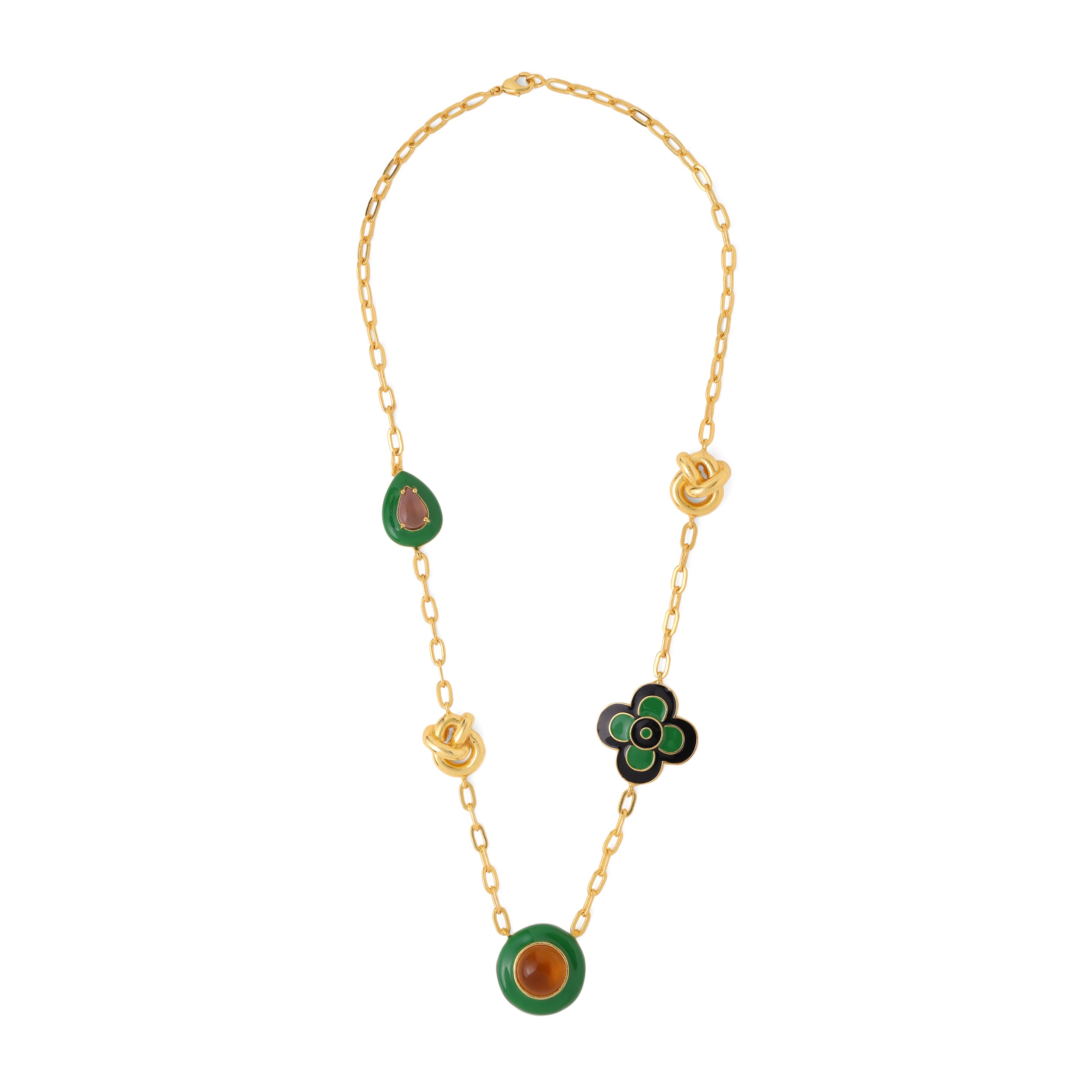 La mer necklace - Fern & Black