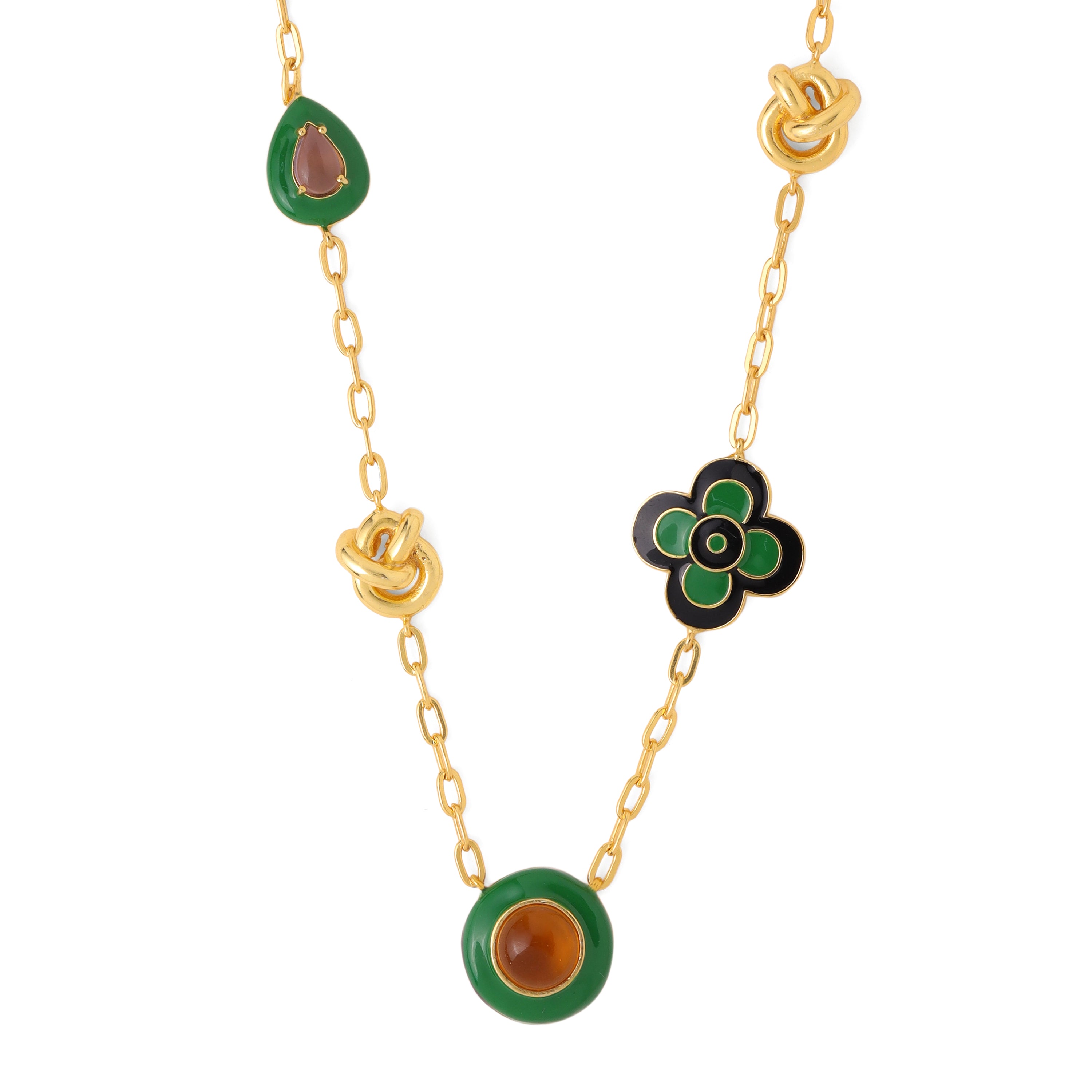 La mer necklace - Fern & Black