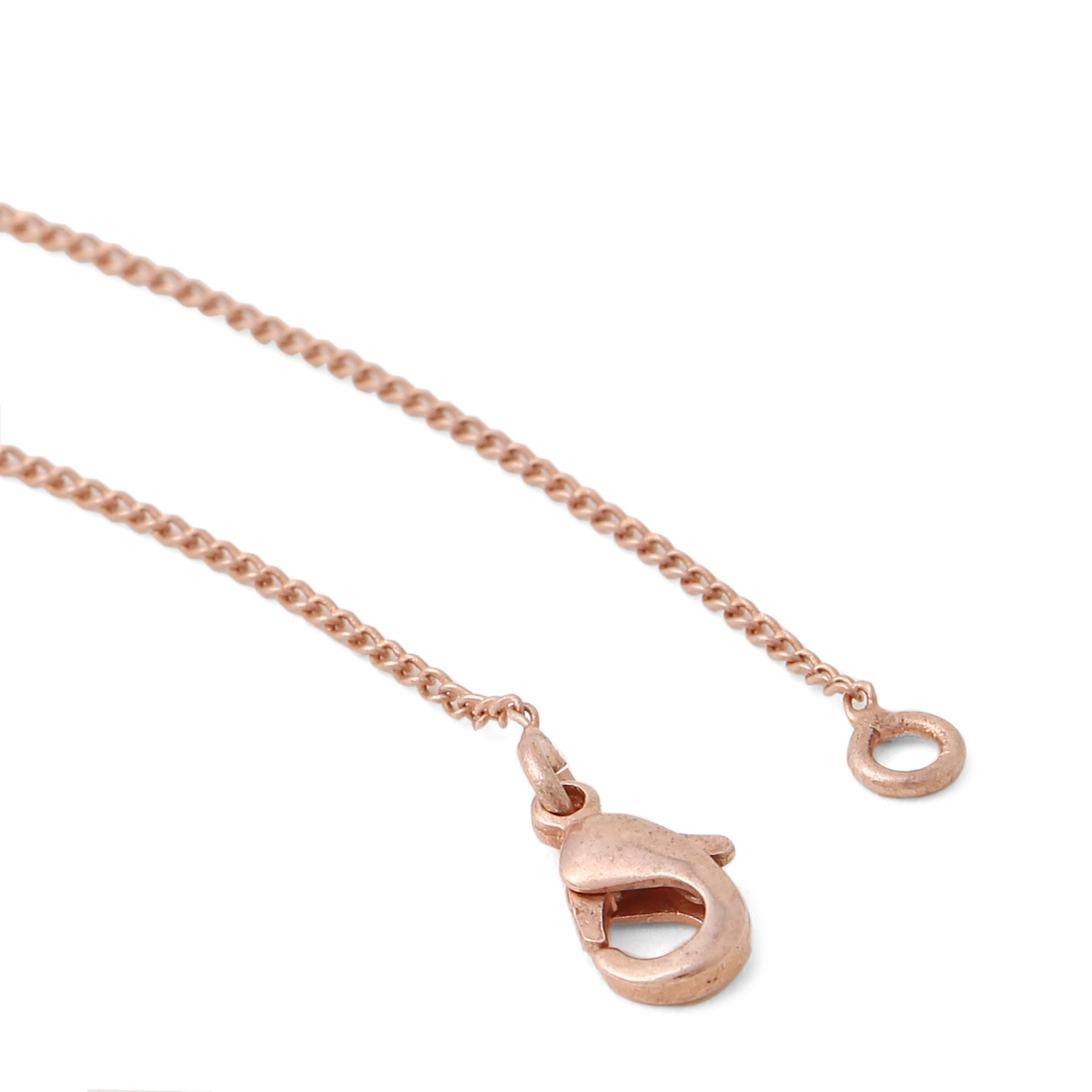 Hamsa Hand Neck Chain - Blue Rose gold