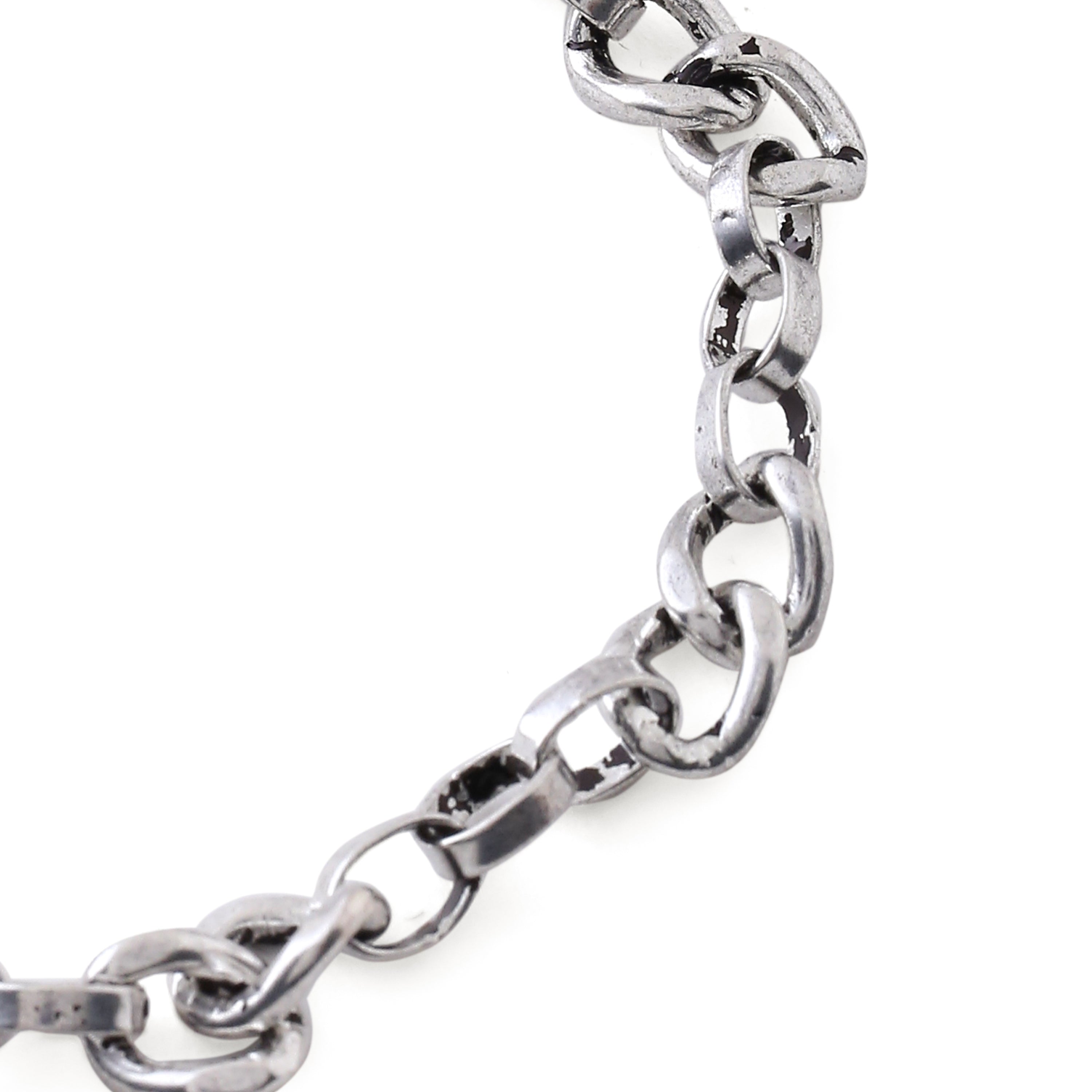 Sicilian toggle bracelet - oxidised silver