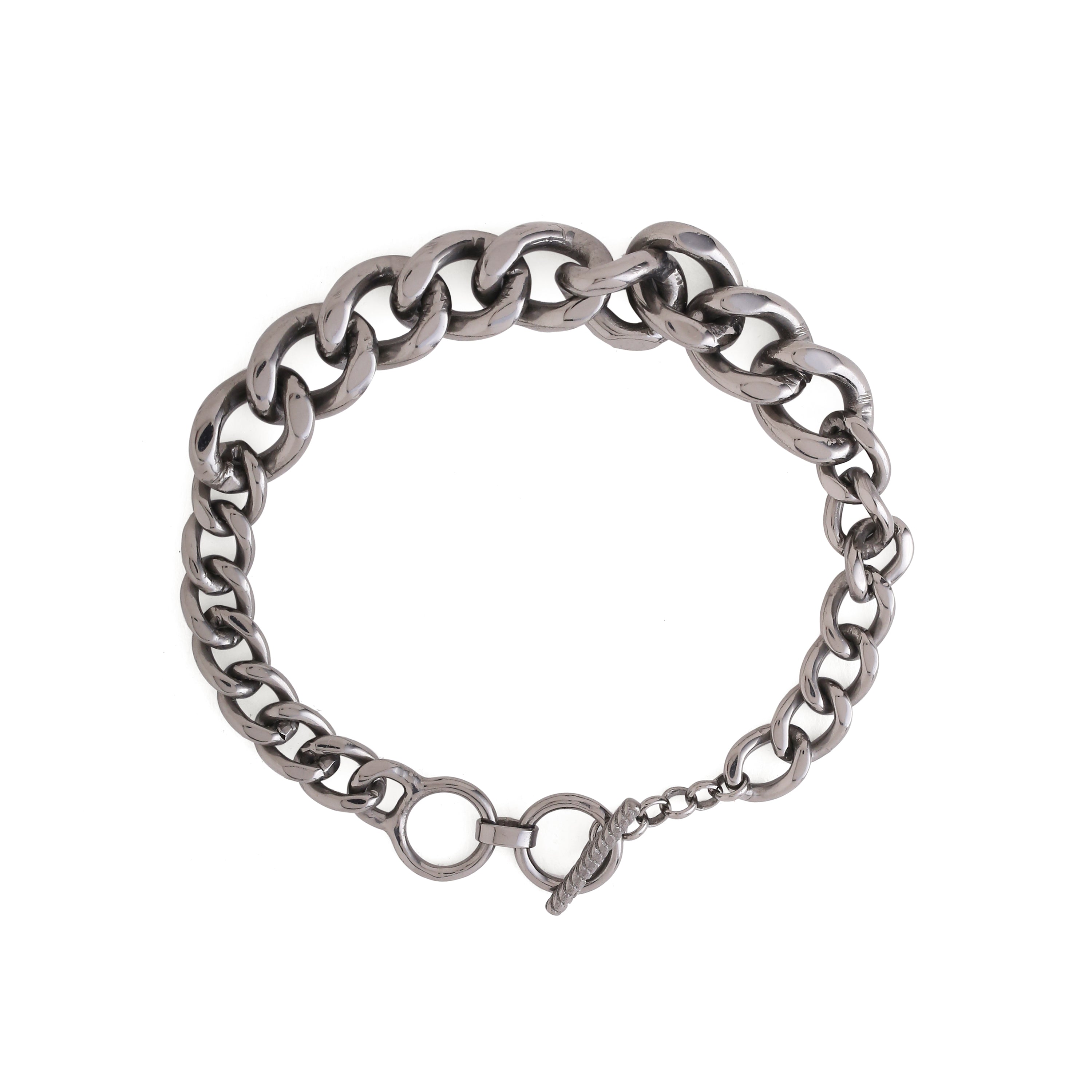 Classic Cuban toggle bracelet - Black Gold