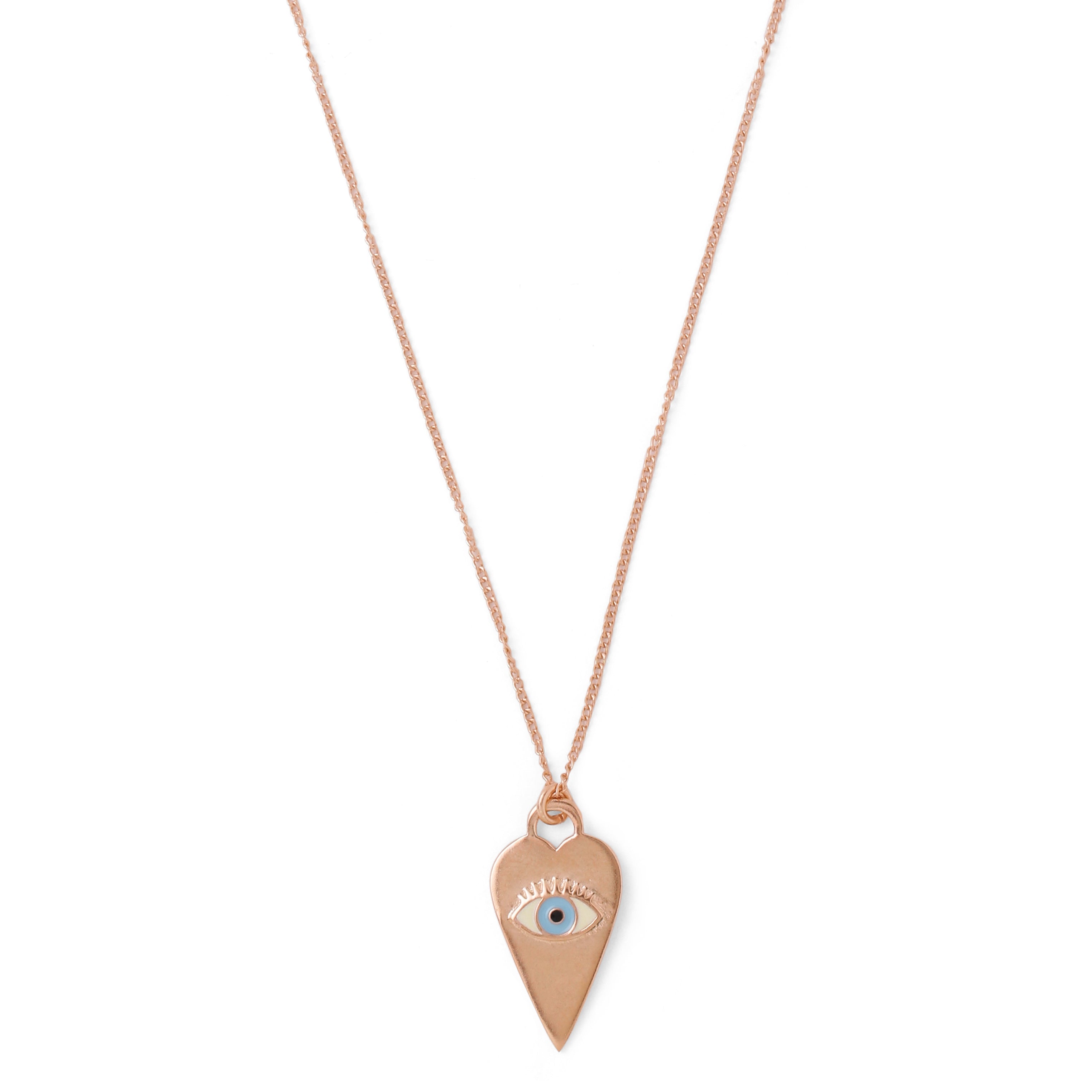 Heart Eye Neck Chain - Rose Gold