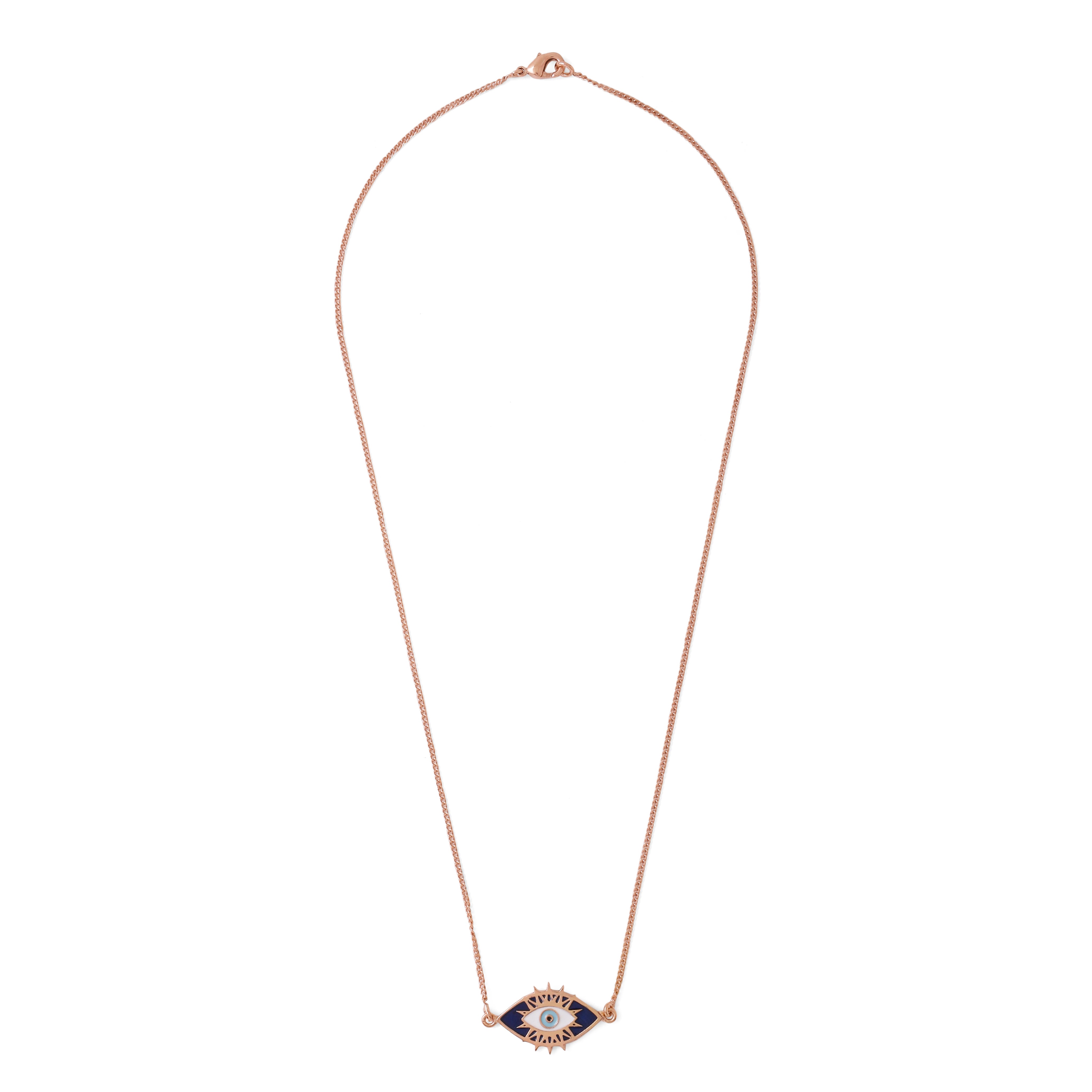 Evil Eye Neck Chain - Rose gold