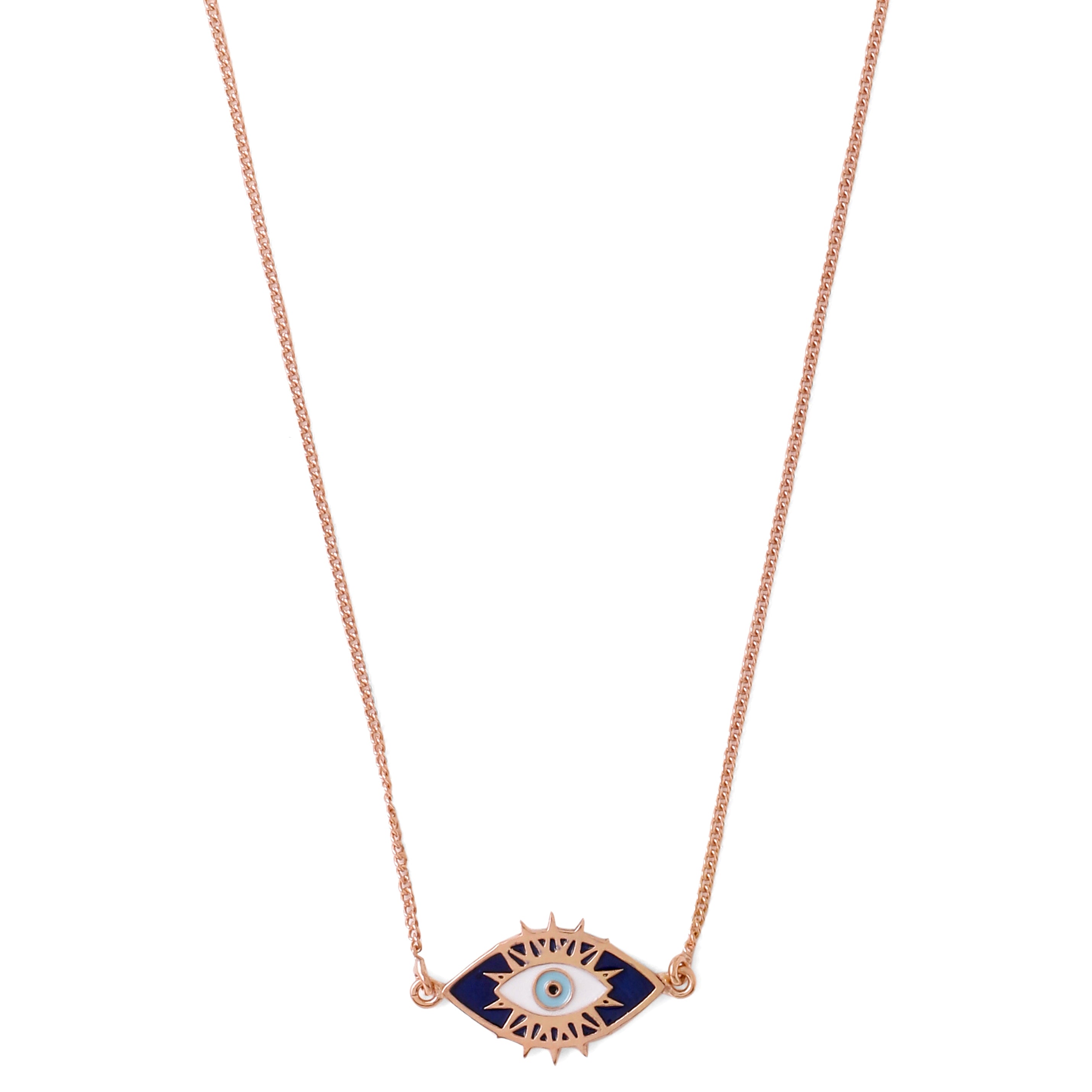 Evil Eye Neck Chain - Rose gold