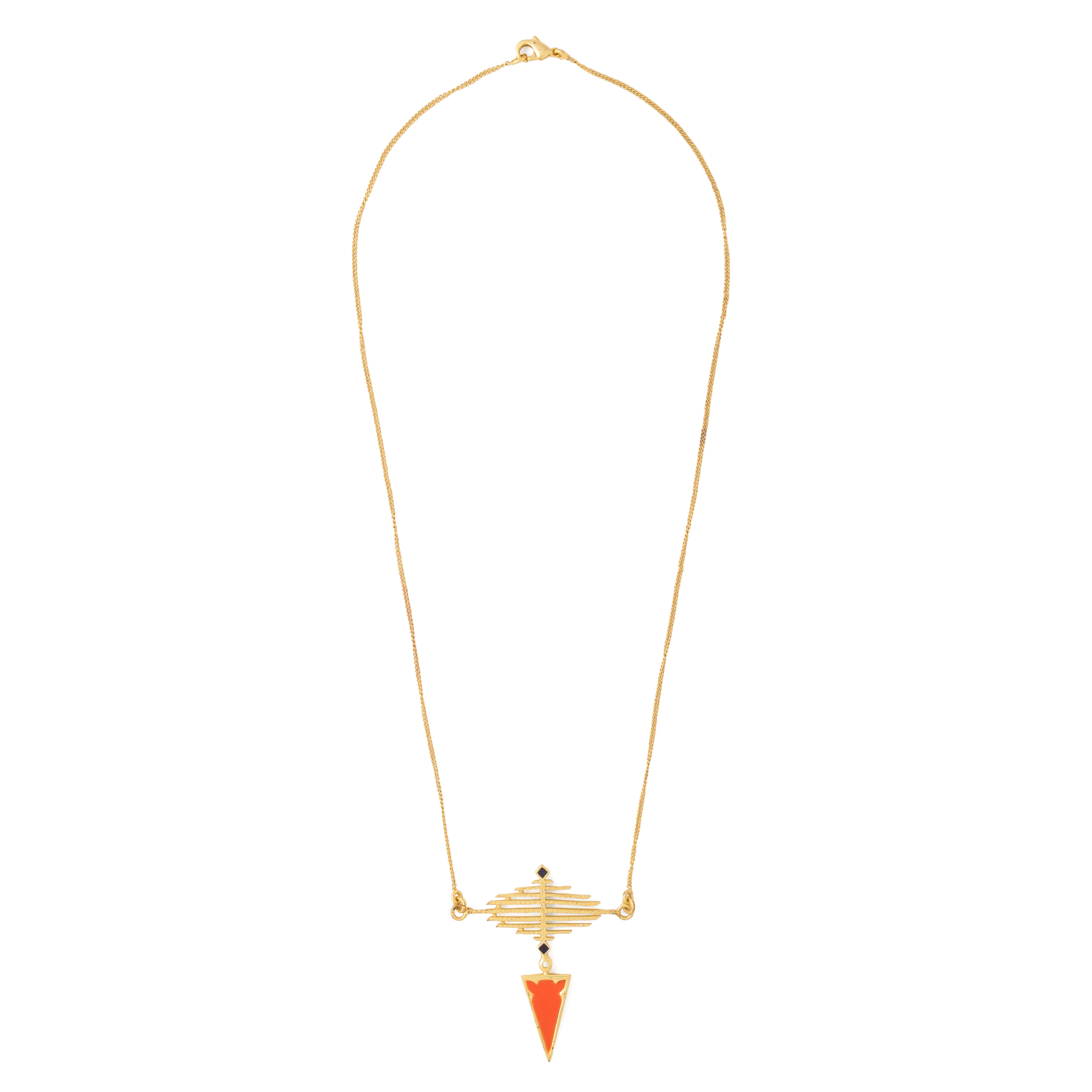 Step Lattice Neck chain - Orange