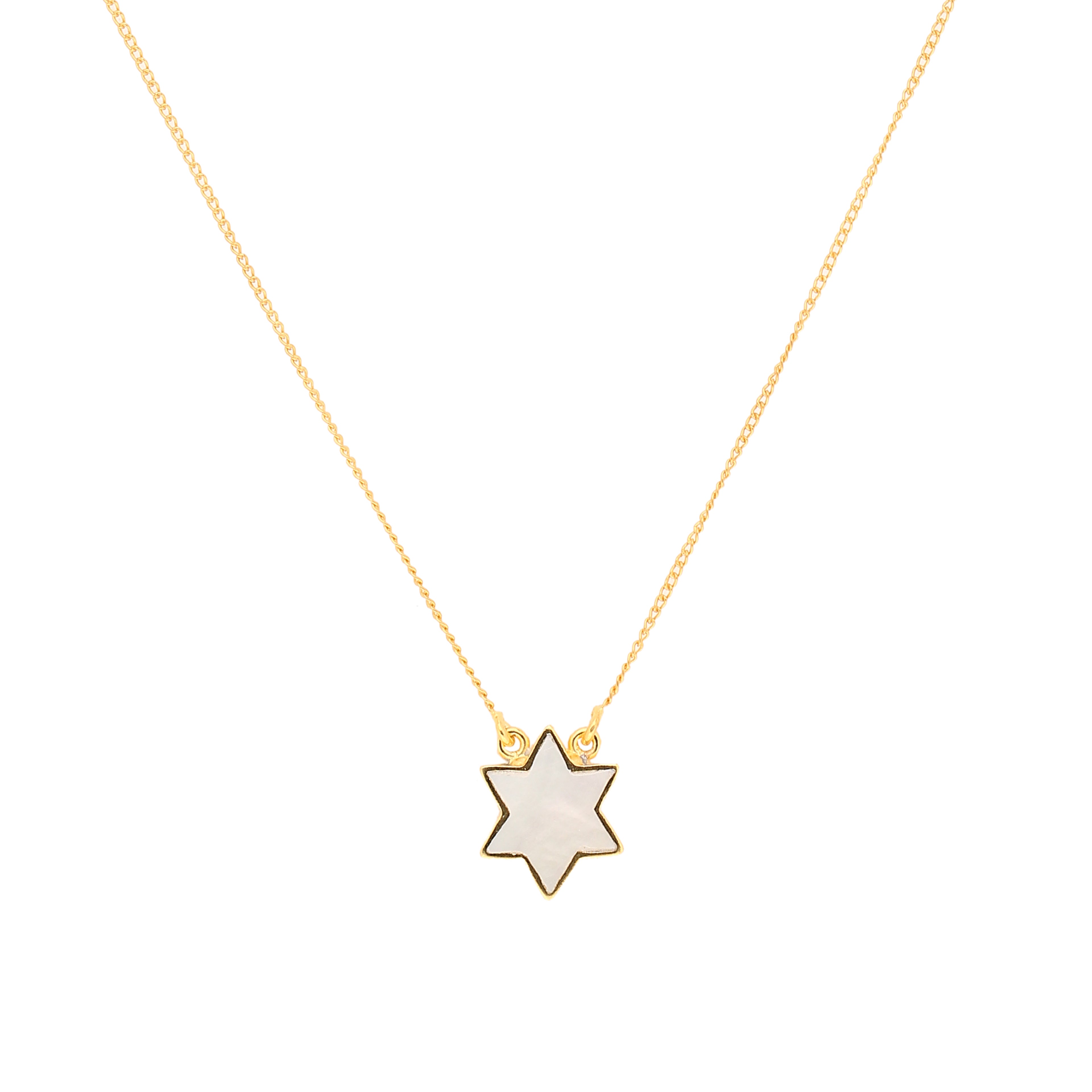 Star mother of pearl neck chain